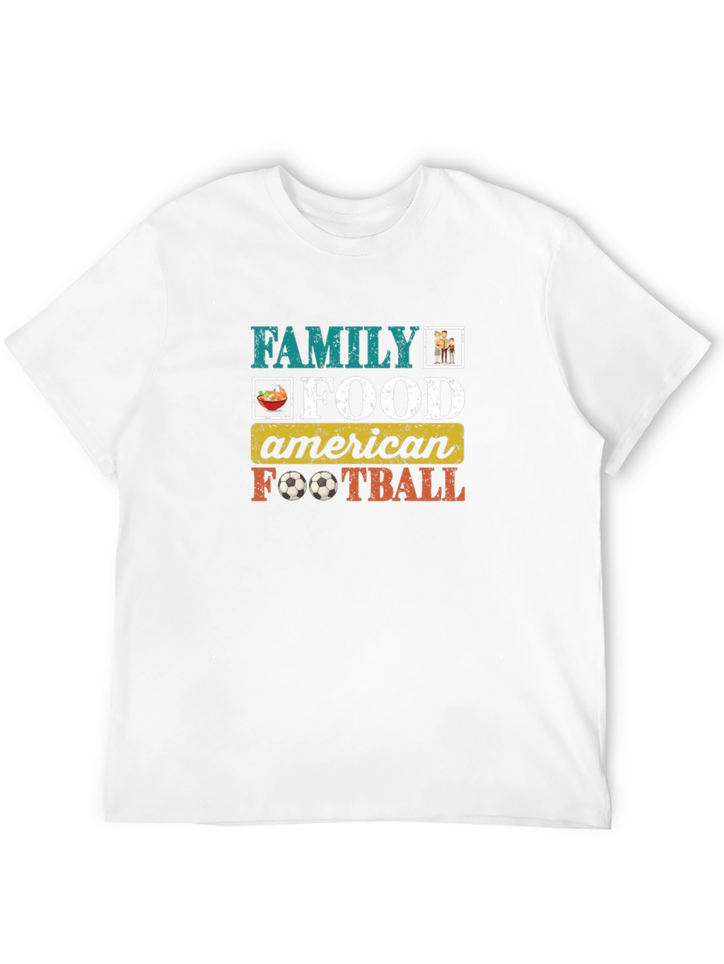 Family Food American Football Graphic T-Shirt