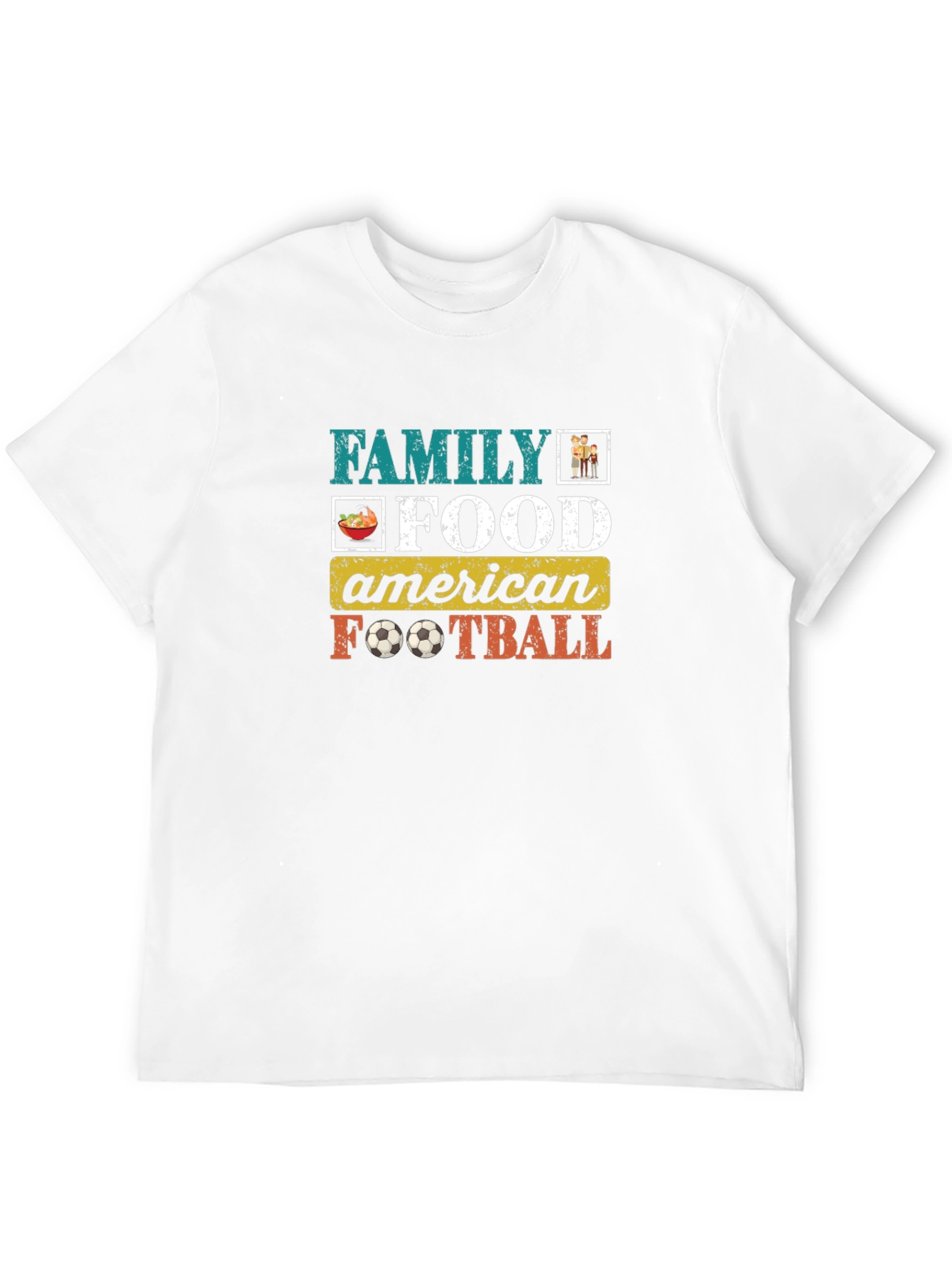 Family Food American Football Graphic T-Shirt