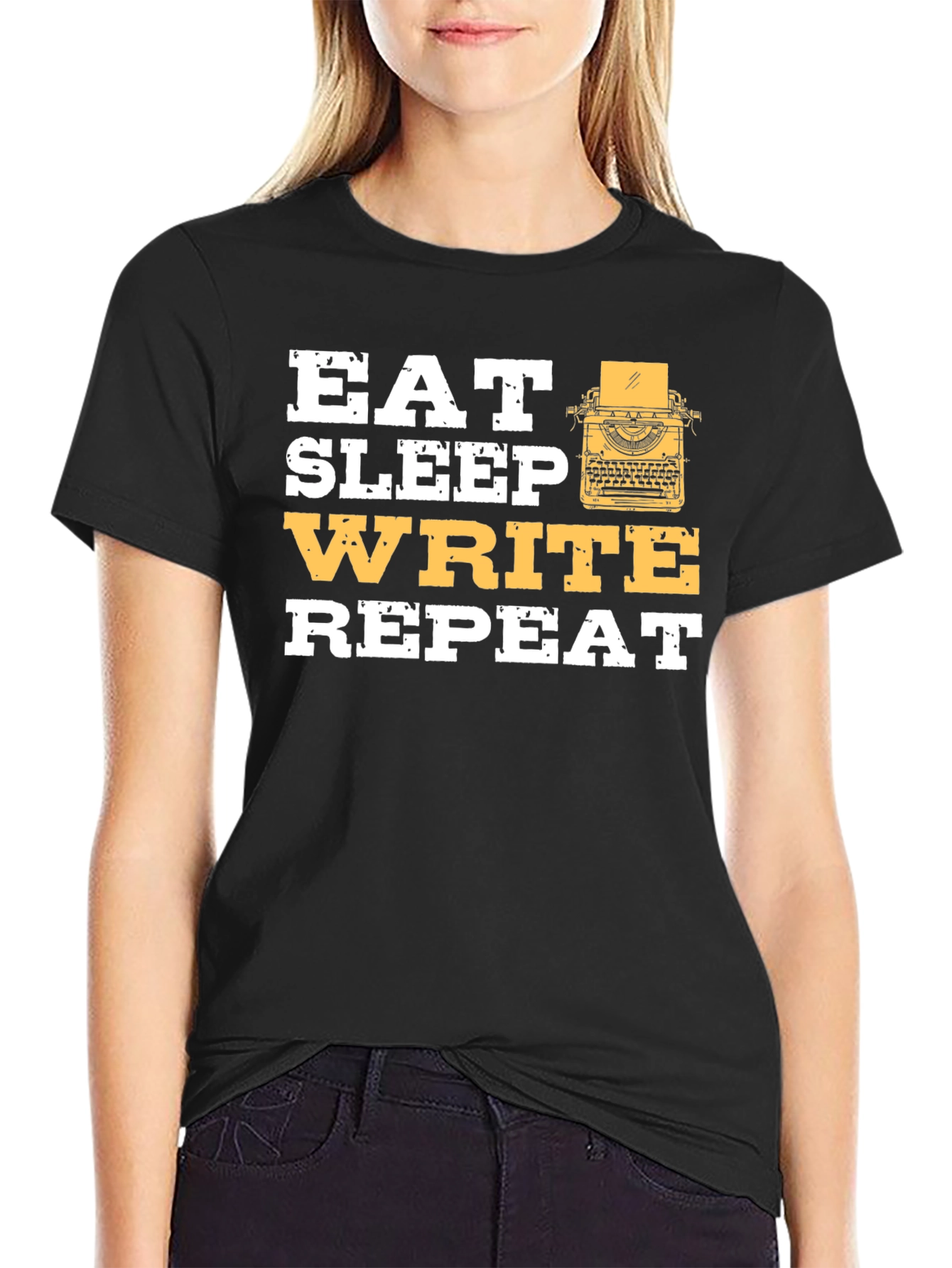 Eat Sleep Write Repeat T-Shirt - Writers Gift
