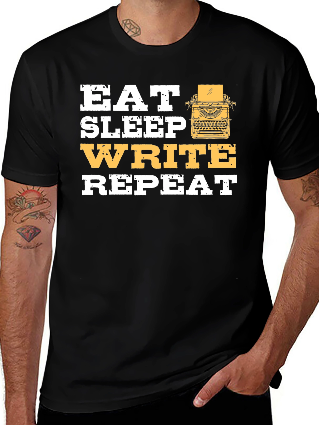 Eat Sleep Write Repeat T-Shirt - Writers Gift