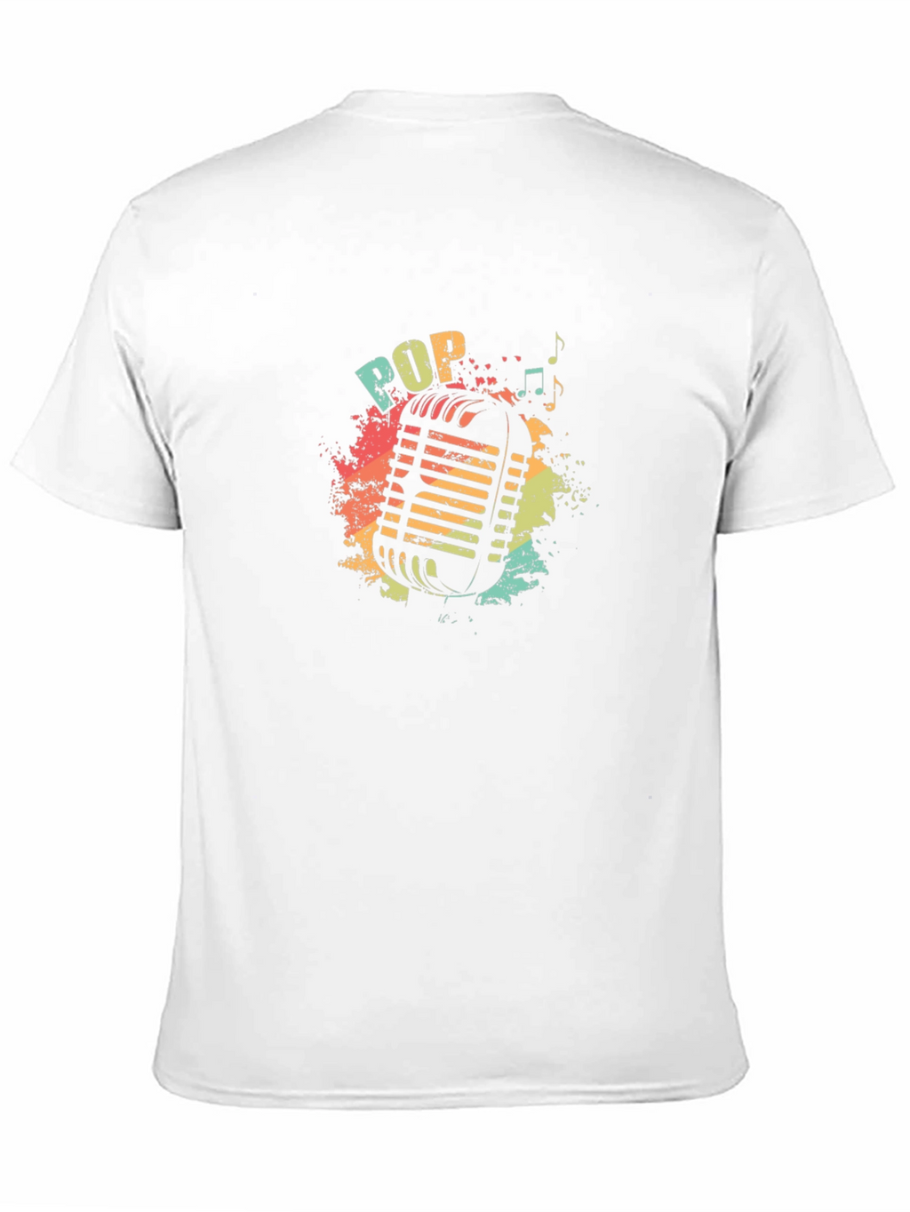 Retro Pop Music Microphone Graphic T-Shirt