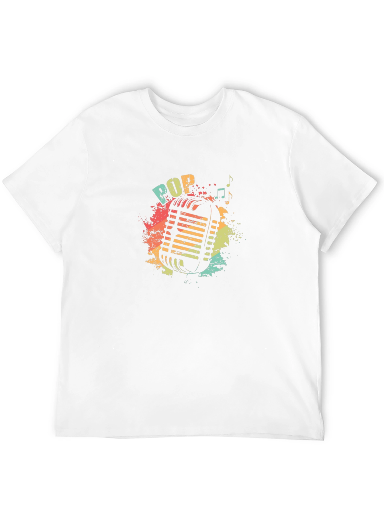 Retro Pop Music Microphone Graphic T-Shirt