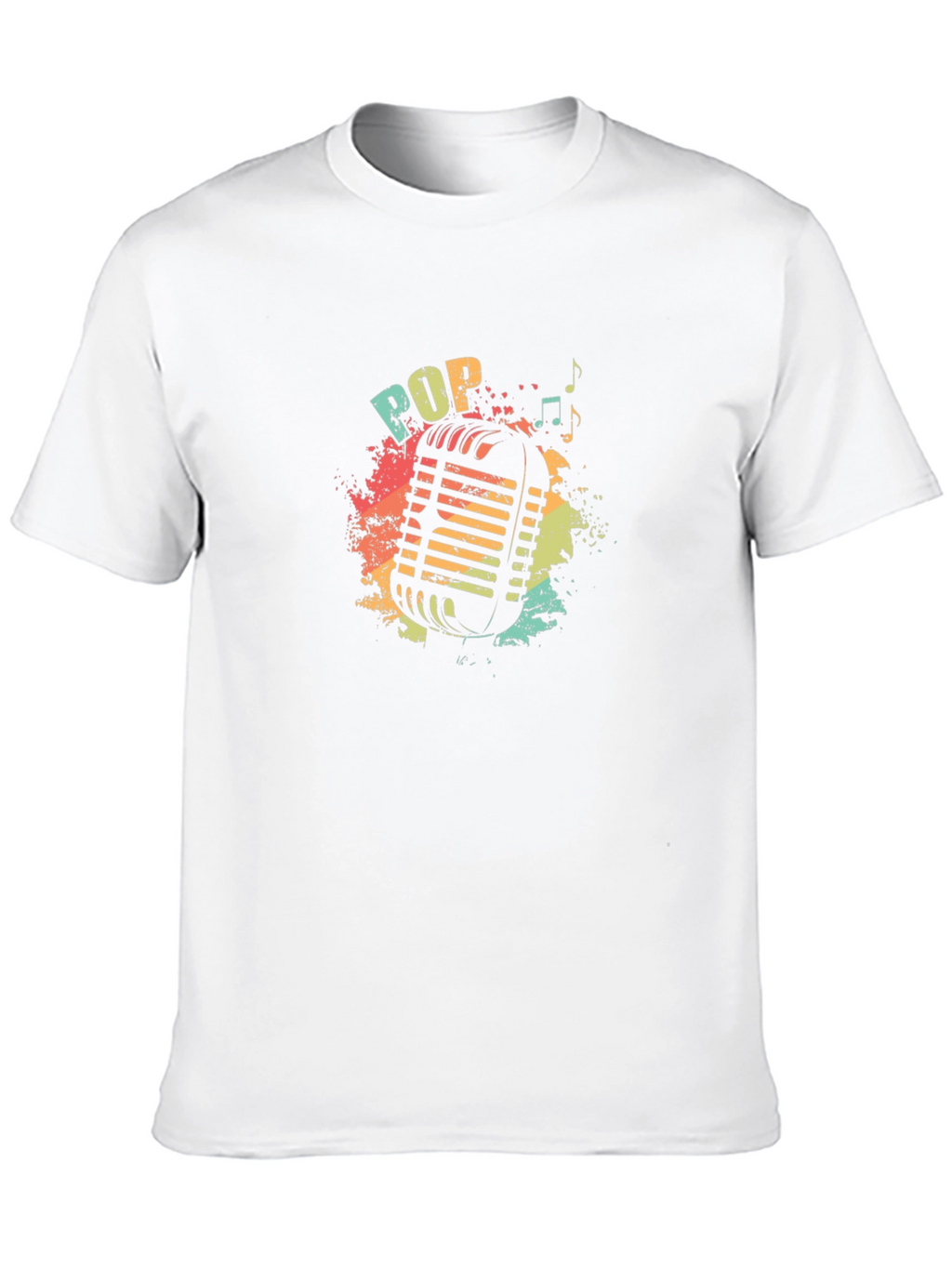 Retro Pop Music Microphone Graphic T-Shirt