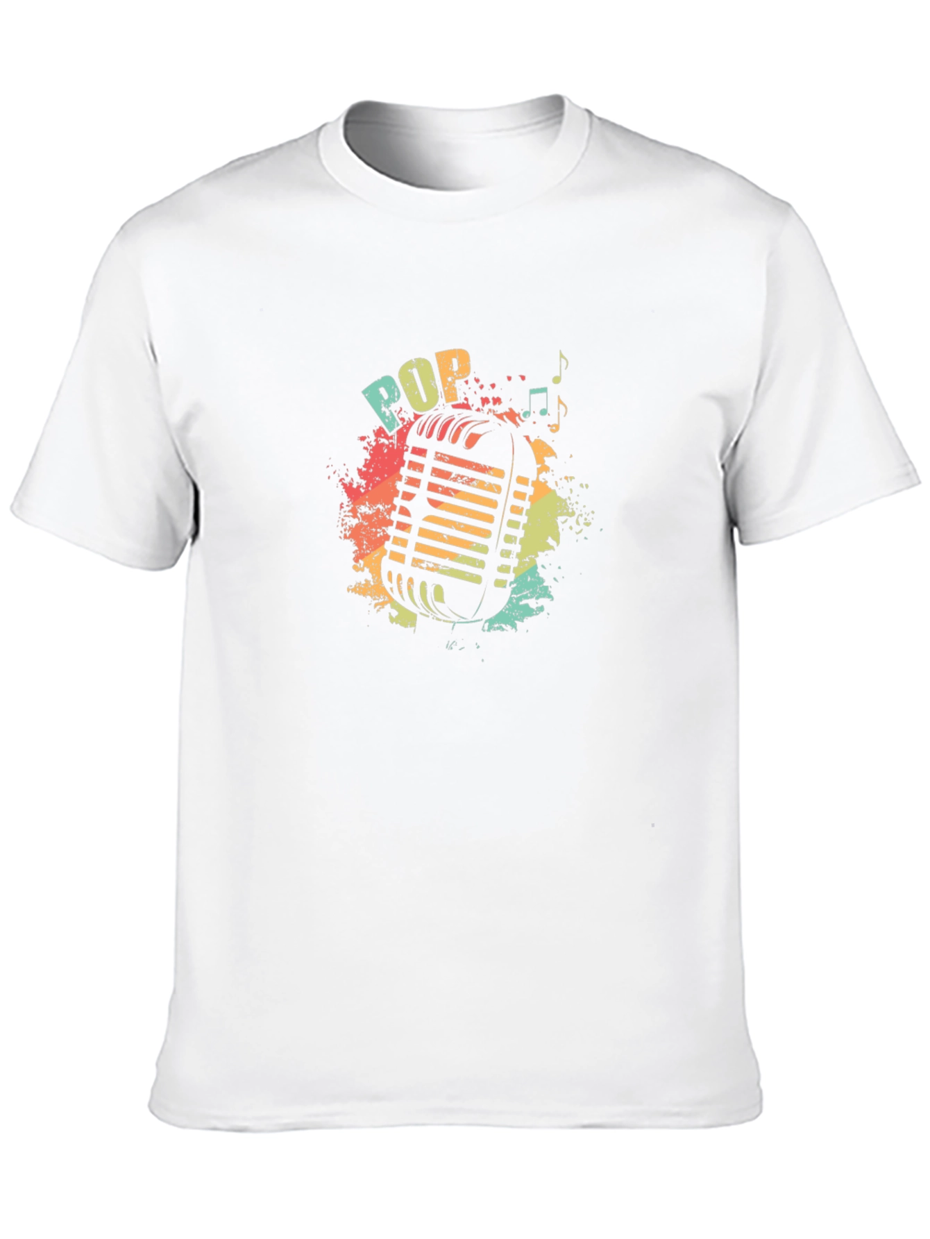 Retro Pop Music Microphone Graphic T-Shirt