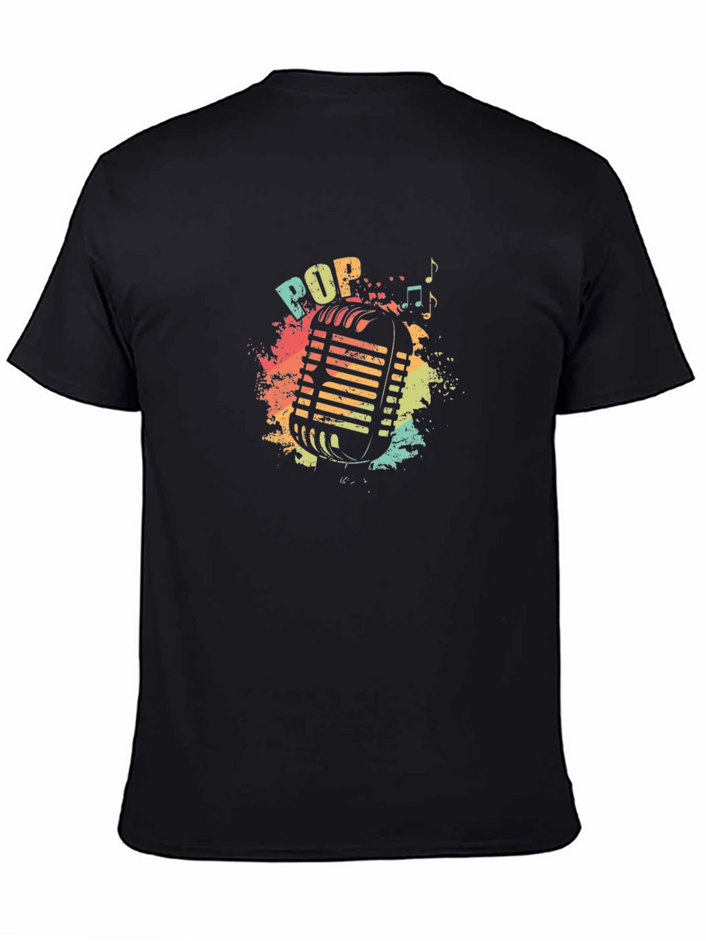 Retro Pop Music Microphone Graphic T-Shirt