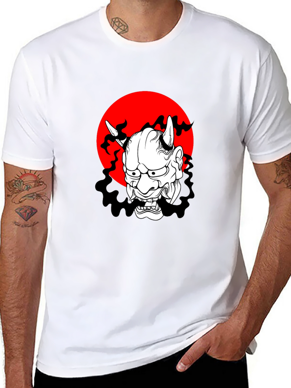 Mens Oni Mask Graphic Tee