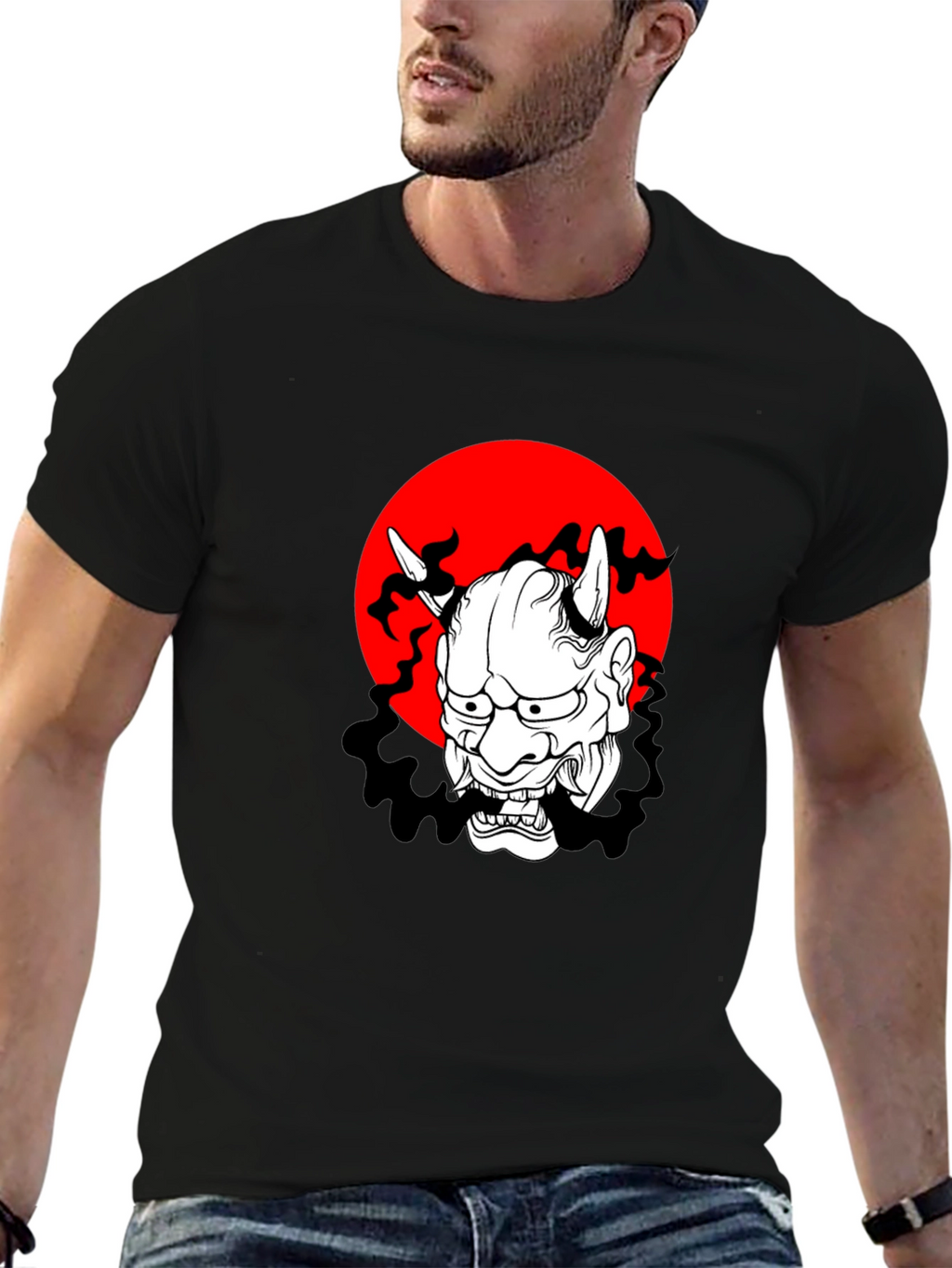 Mens Oni Mask Graphic Tee