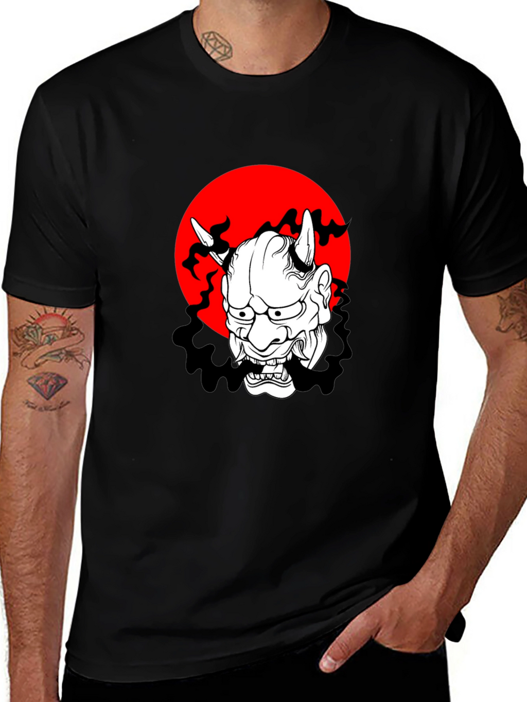 Mens Oni Mask Graphic Tee