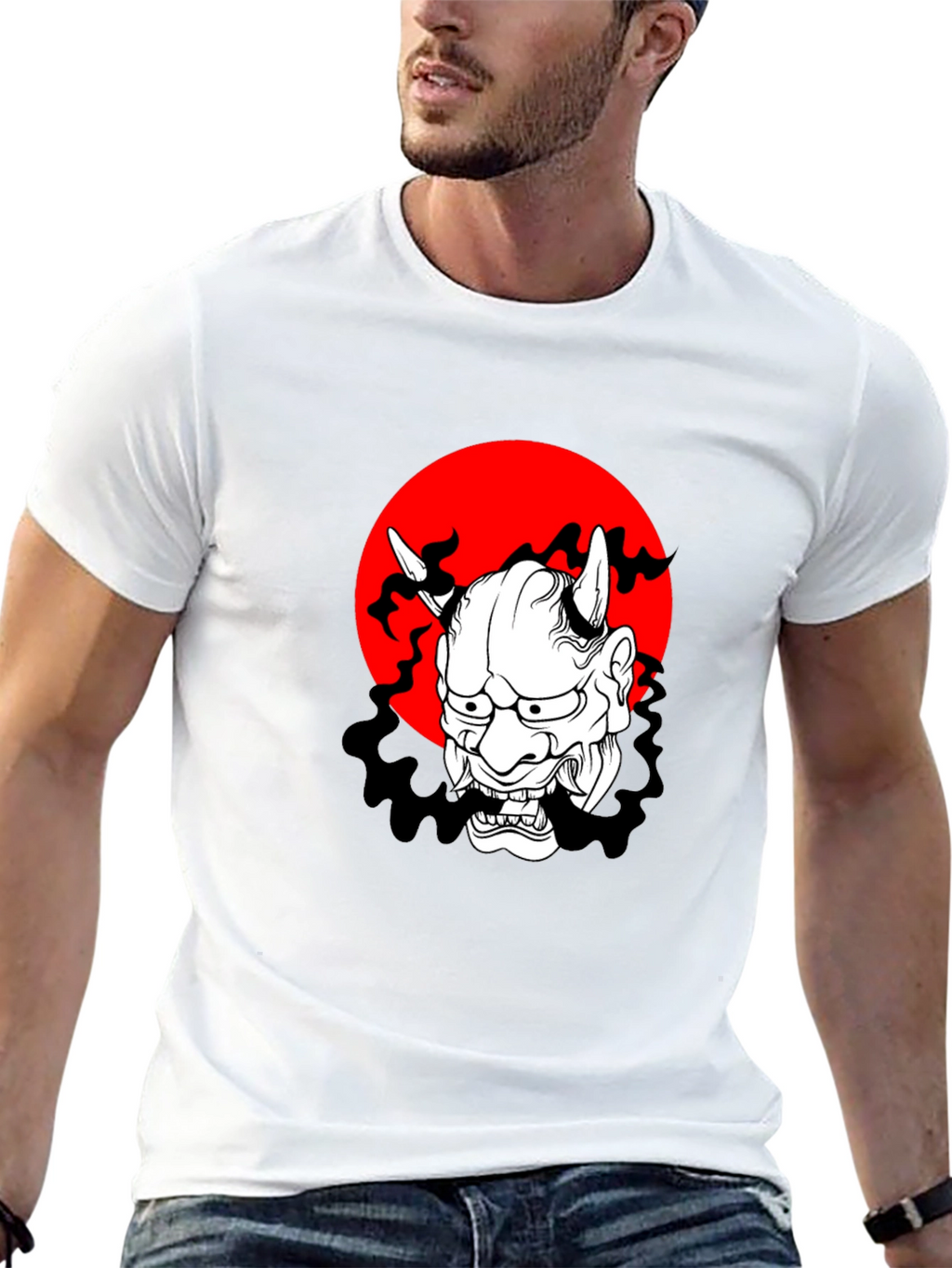 Mens Oni Mask Graphic Tee