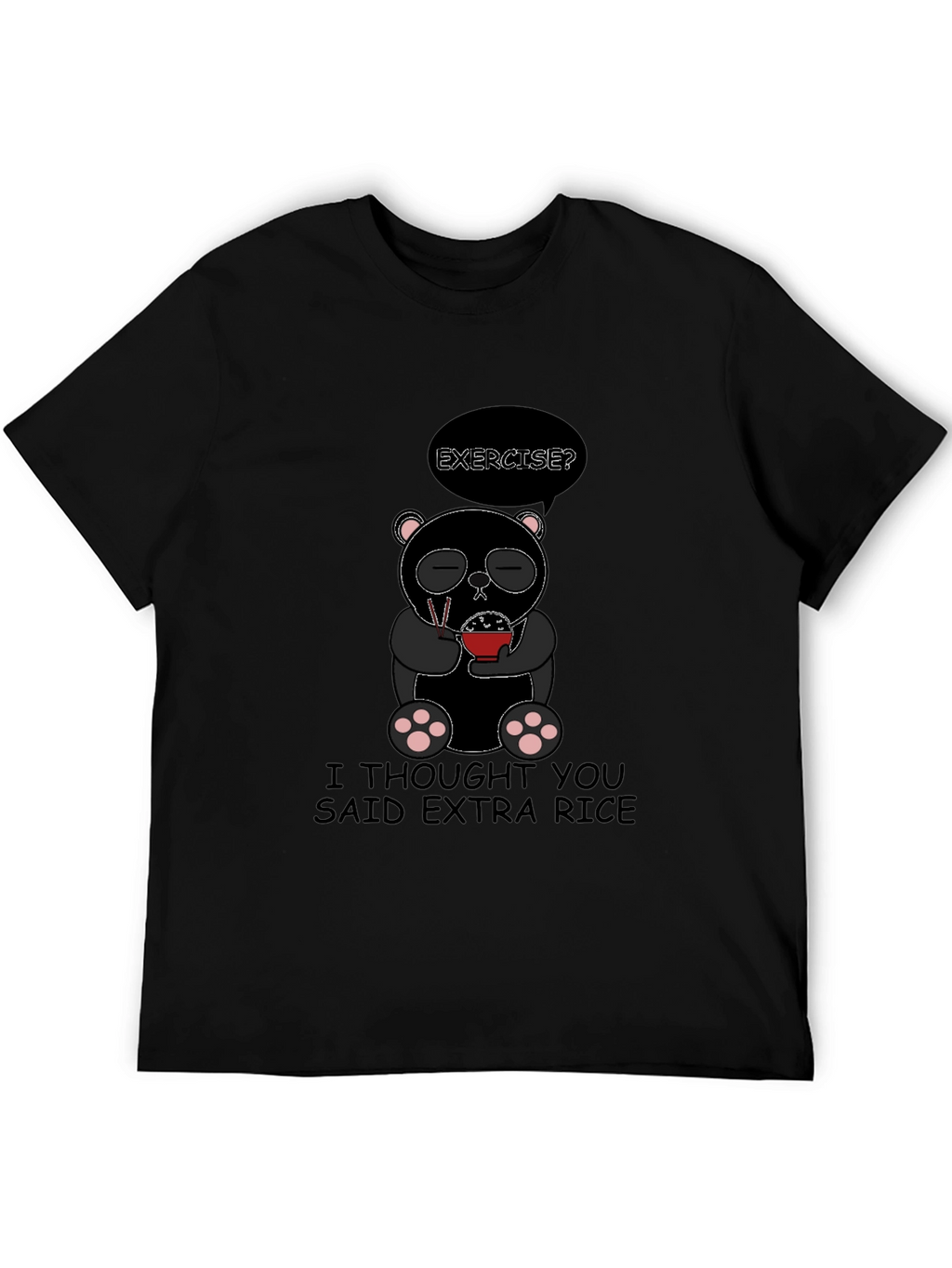 Extra Rice Panda Graphic T-Shirt