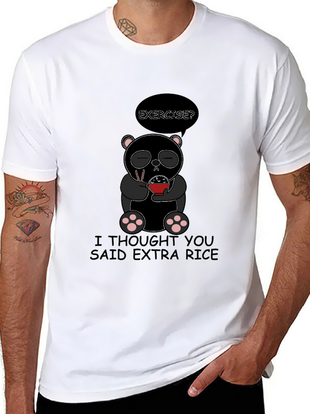 Extra Rice Panda Graphic T-Shirt