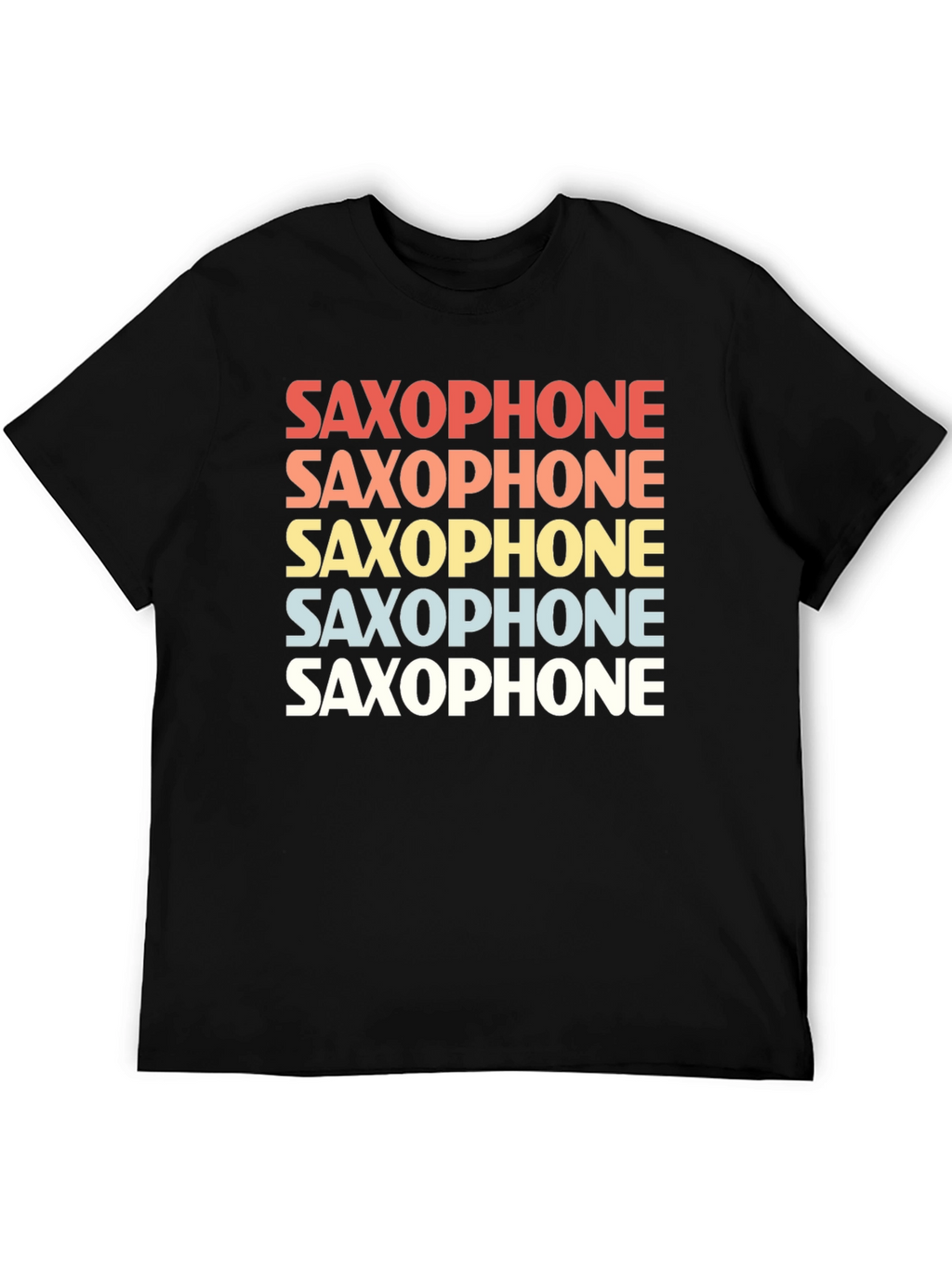 Retro Saxophone T-Shirt - Music Lover Tee