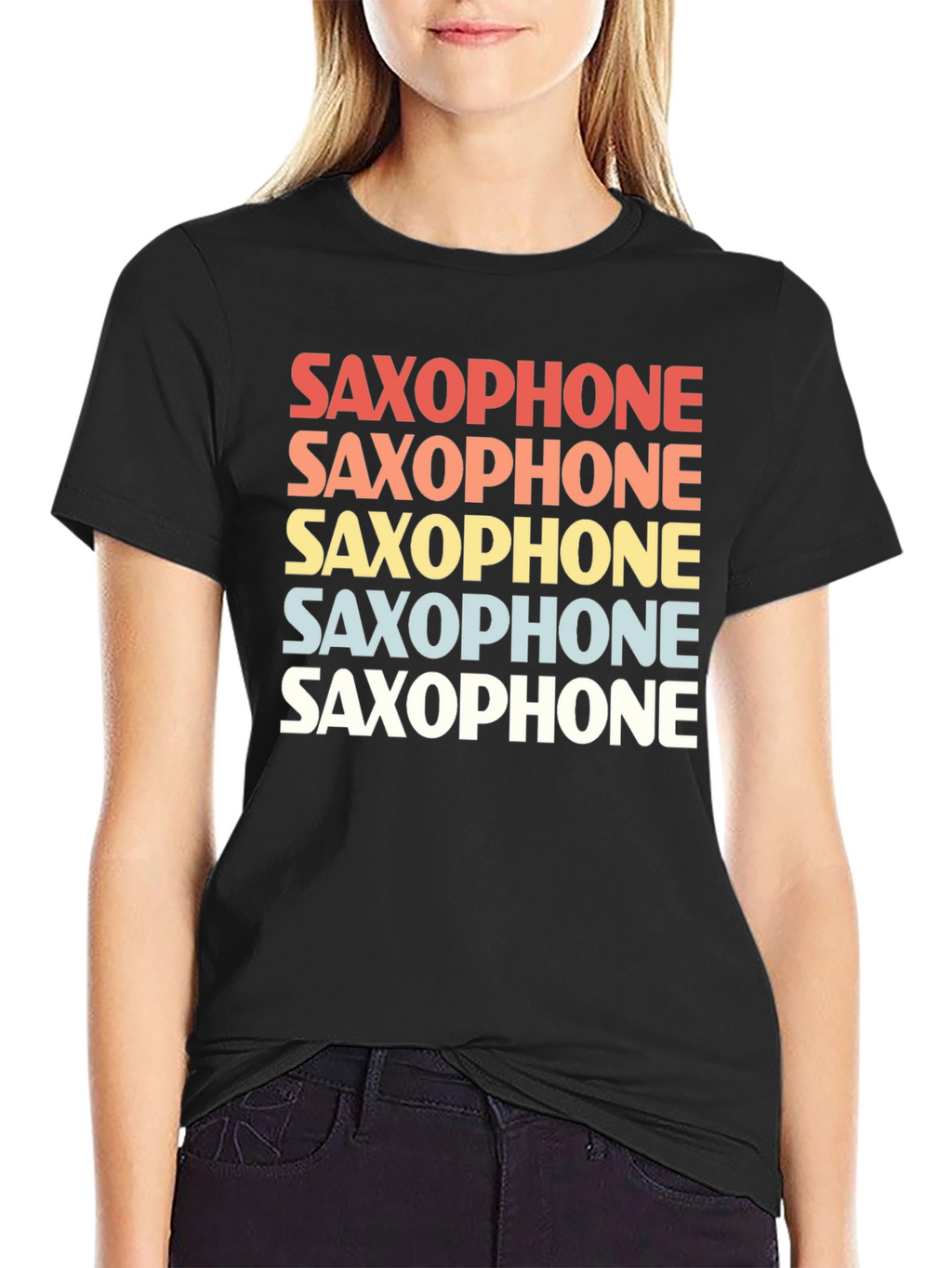 Retro Saxophone T-Shirt - Music Lover Tee