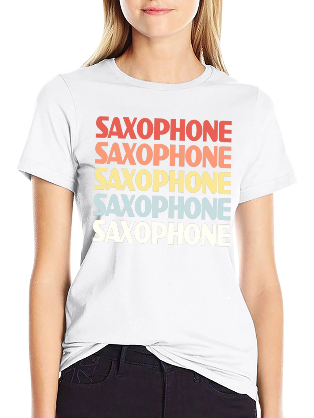 Retro Saxophone T-Shirt - Music Lover Tee
