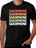 Retro Saxophone T-Shirt - Music Lover Tee