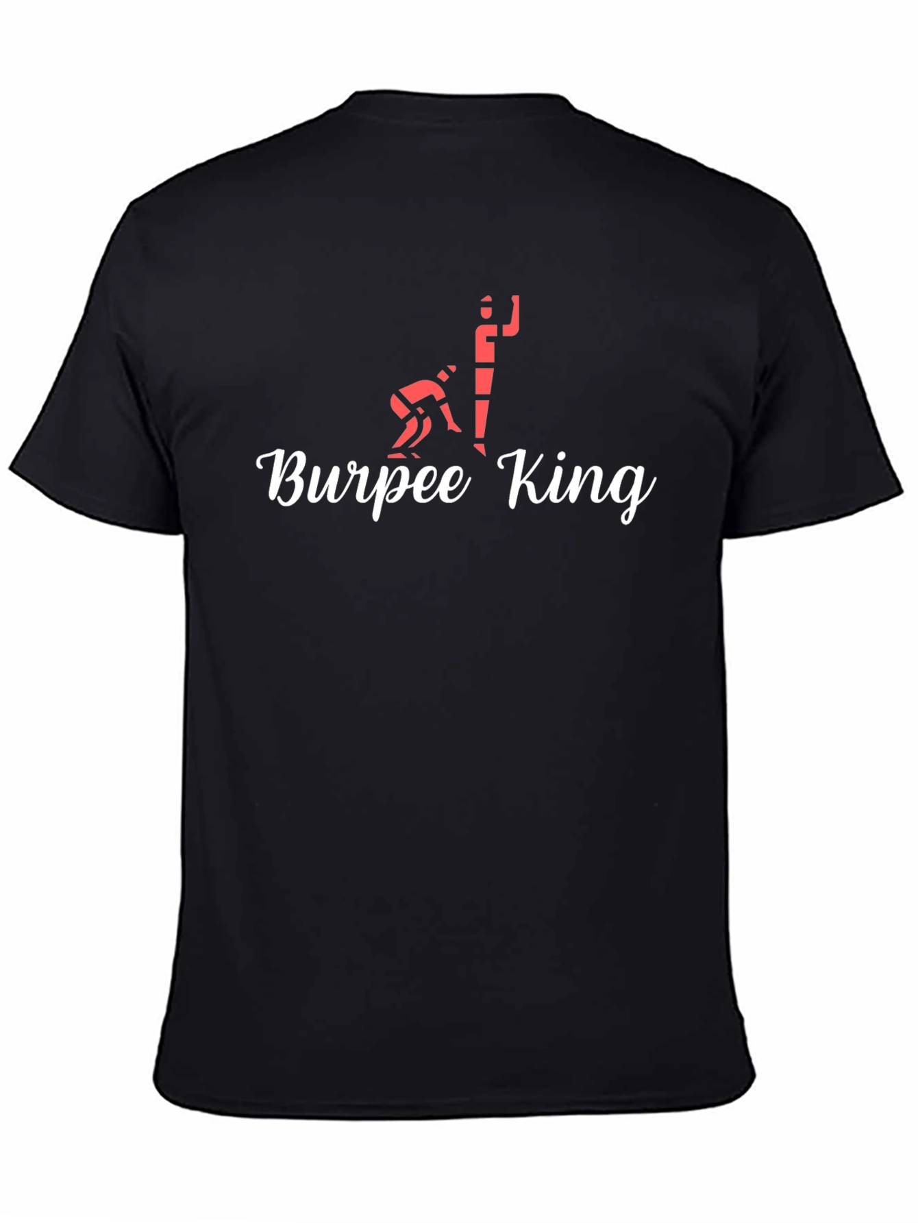 Burpee King Black T-Shirt - Fitness Workout Tee