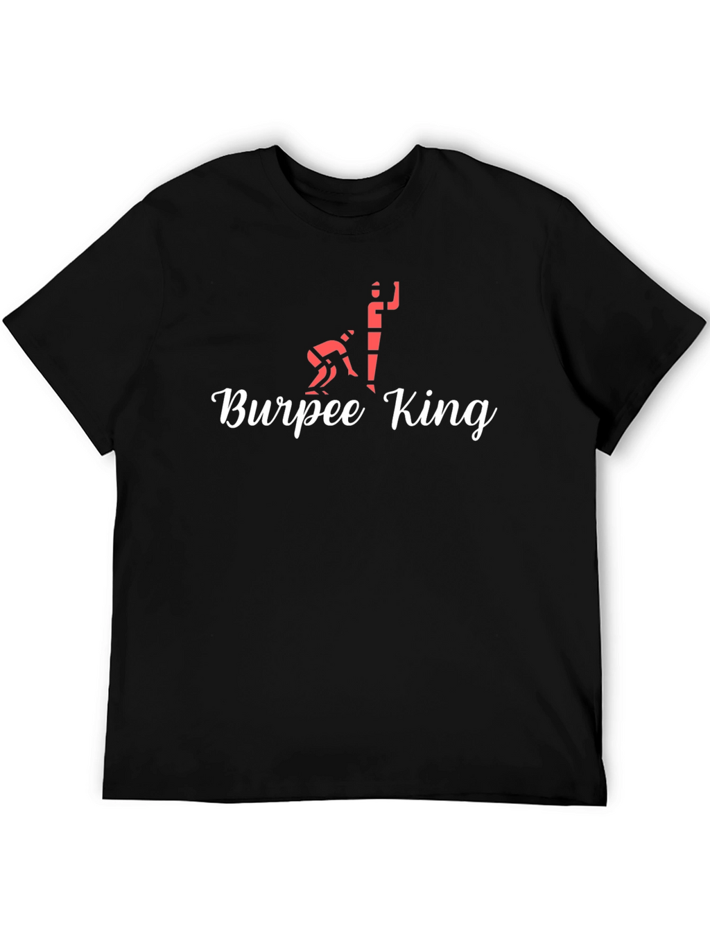 Burpee King Black T-Shirt - Fitness Workout Tee