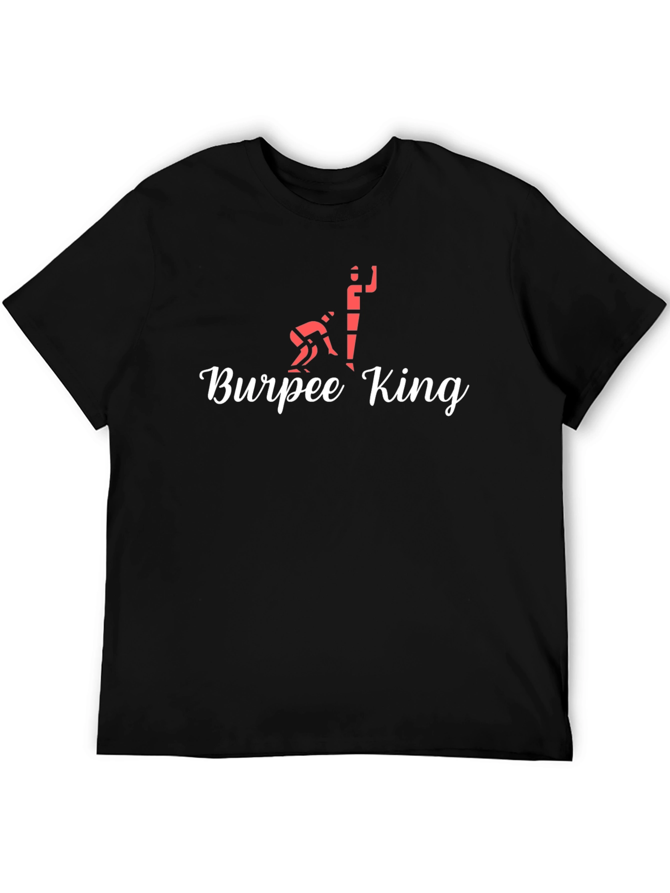 Burpee King Black T-Shirt - Fitness Workout Tee