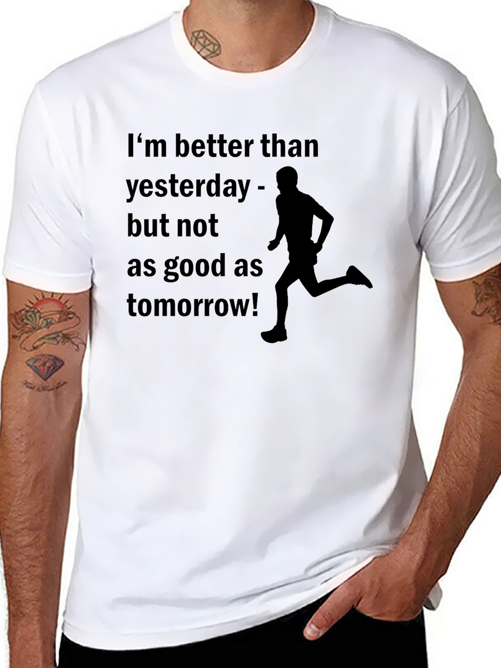 Motivational Runner T-Shirt - Better Than Yesterday