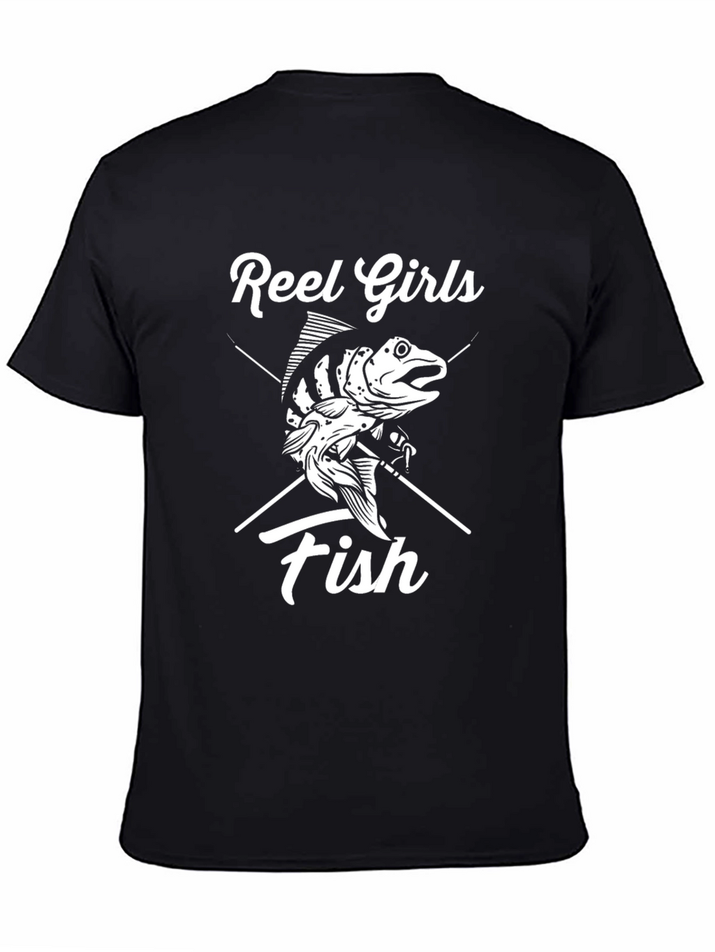 Reel Girls Fish Black T-Shirt