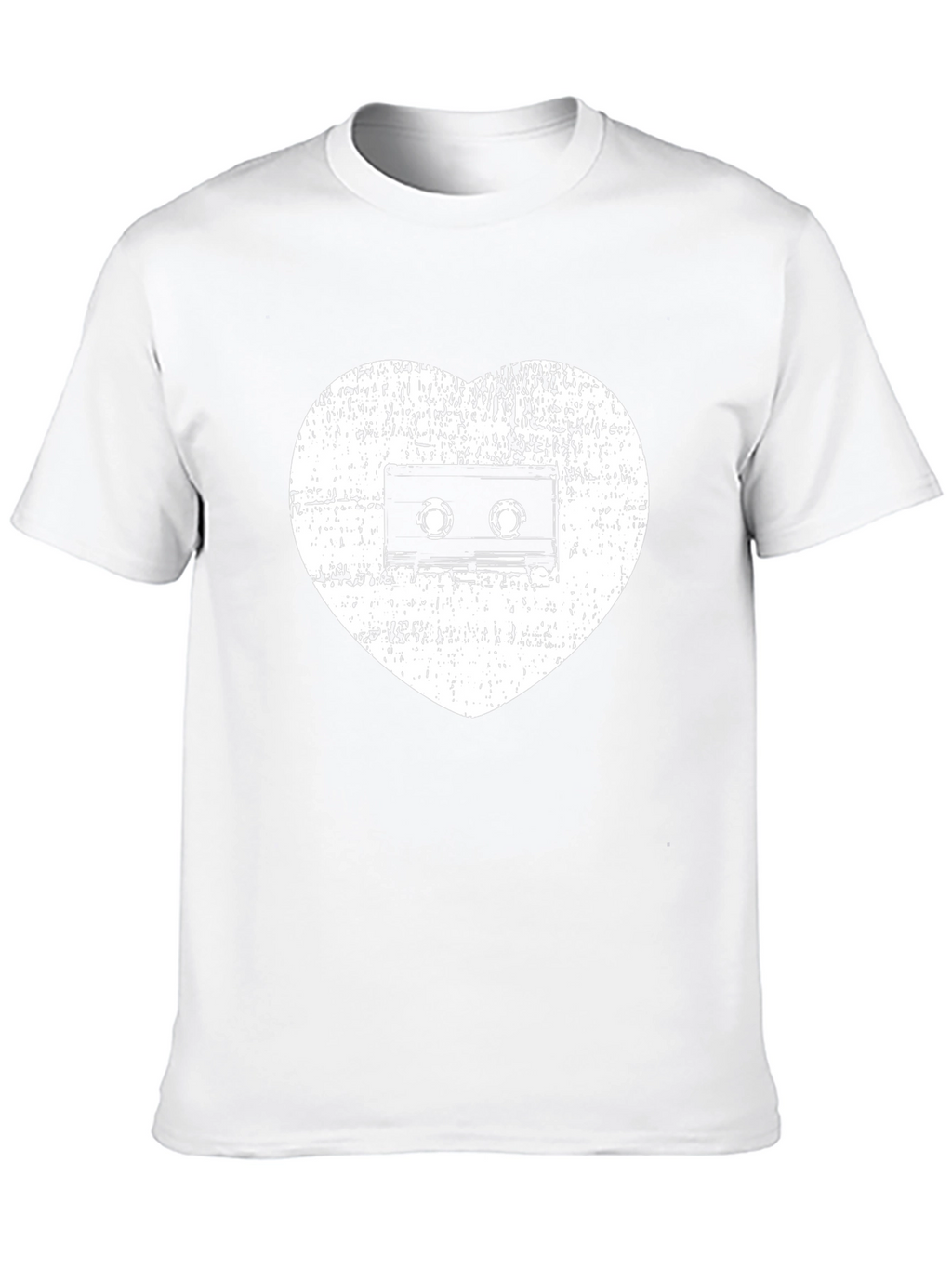 Retro Music Lover T-Shirt - Cassette Heart