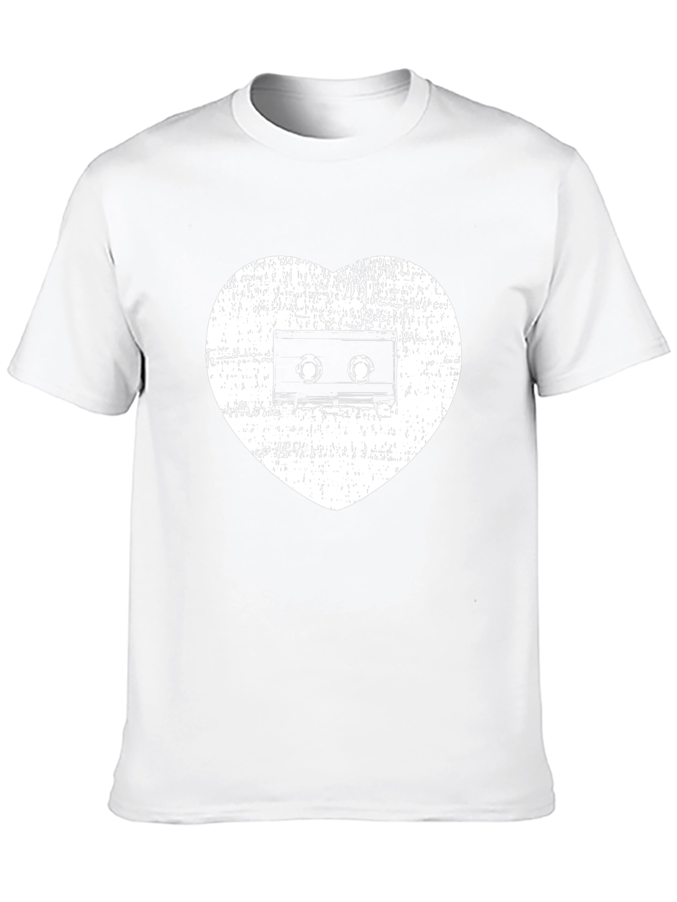 Retro Music Lover T-Shirt - Cassette Heart