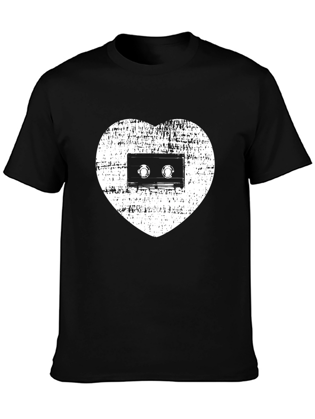 Retro Music Lover T-Shirt - Cassette Heart