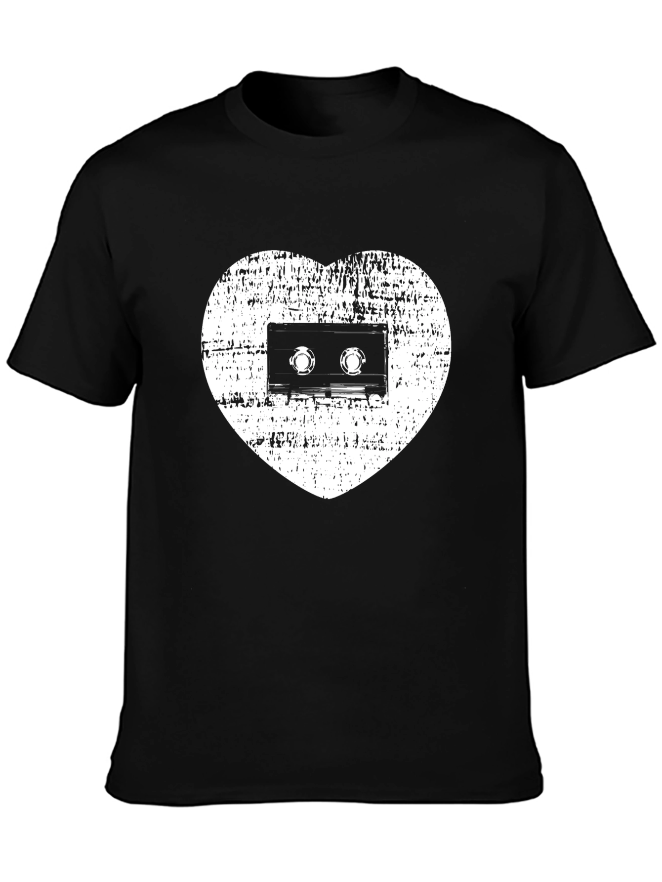Retro Music Lover T-Shirt - Cassette Heart