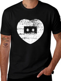 Retro Music Lover T-Shirt - Cassette Heart