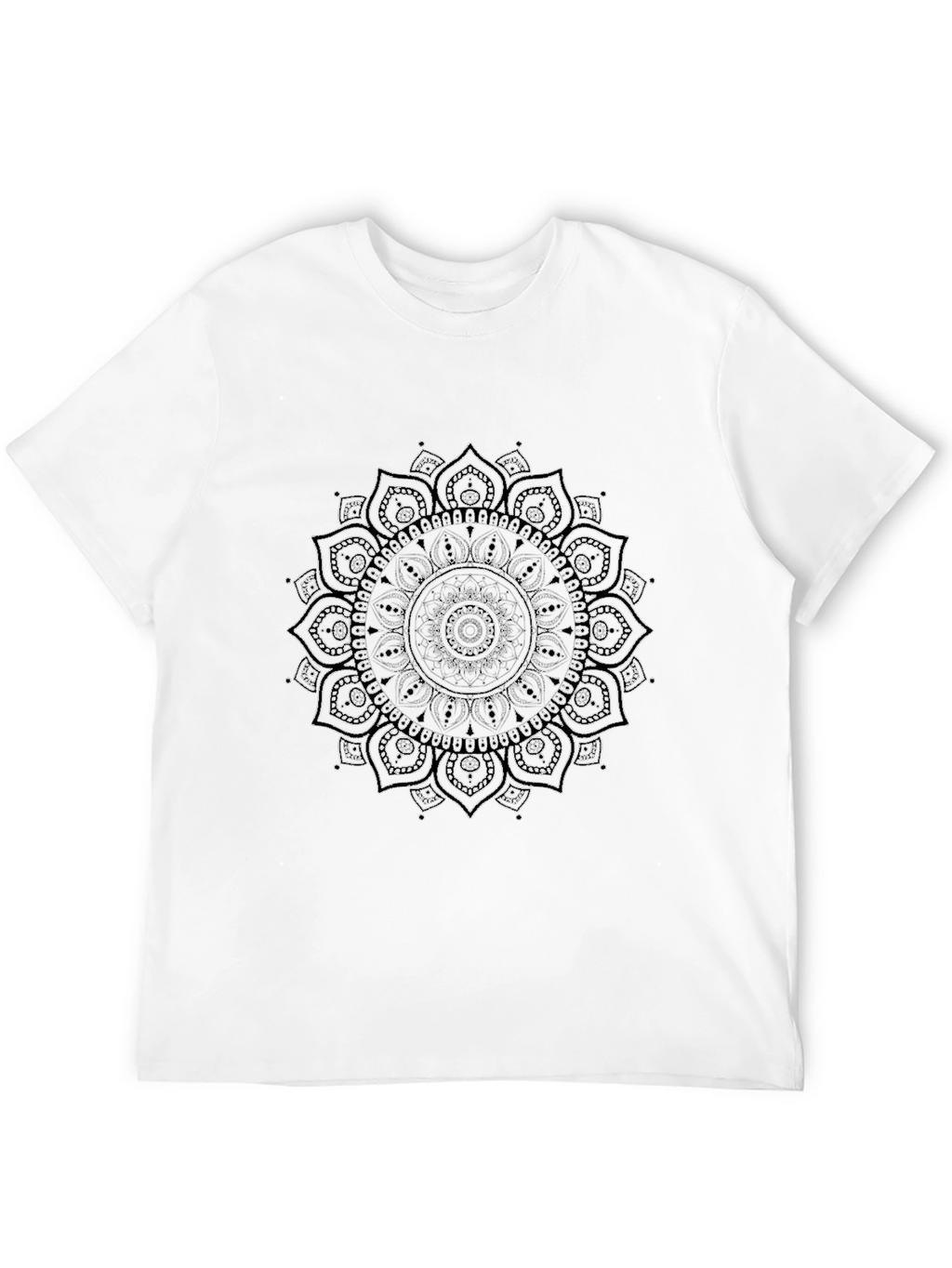 Black Mandala Print Tee - Stylish Graphic T-Shirt