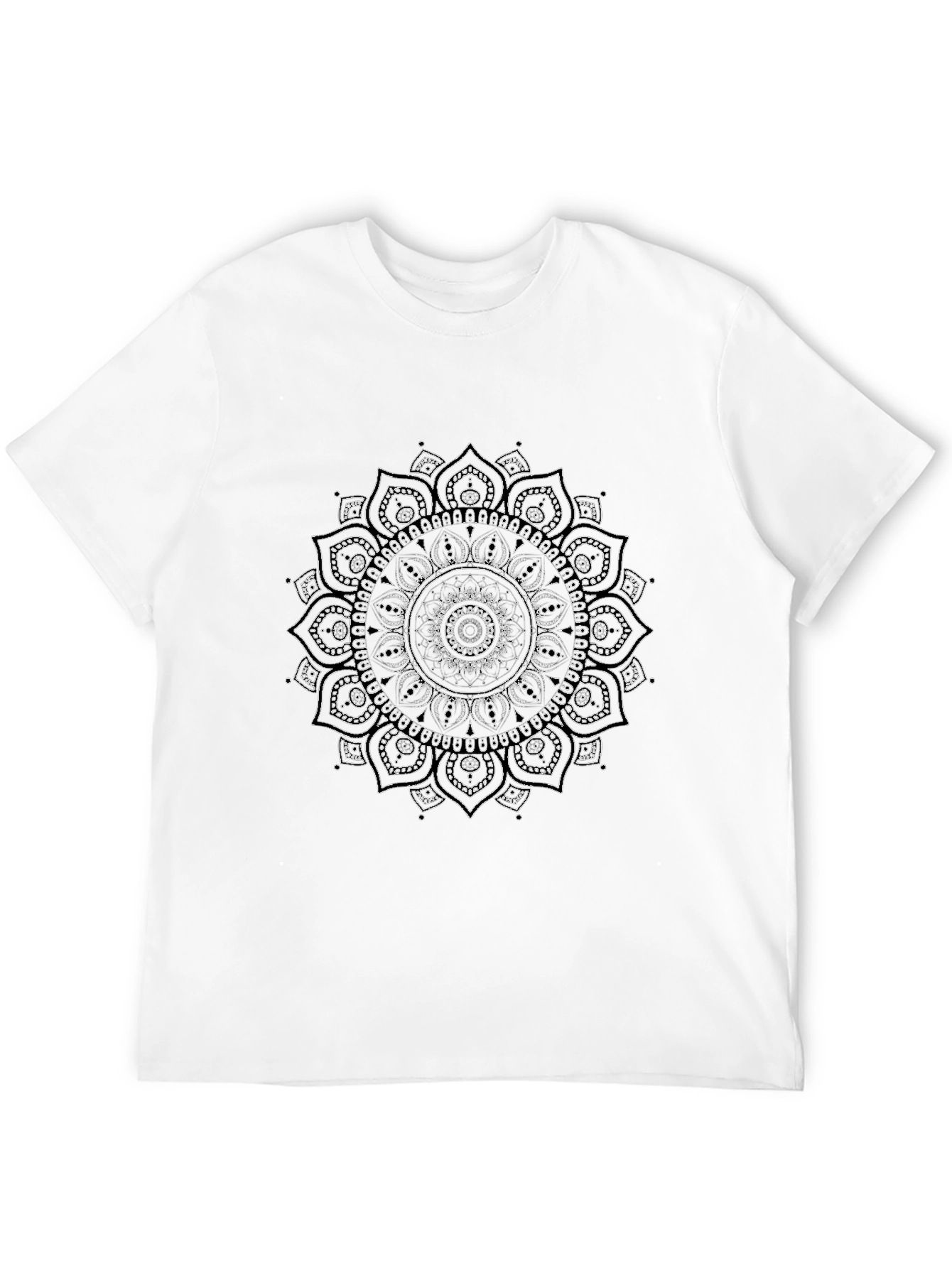 Black Mandala Print Tee - Stylish Graphic T-Shirt