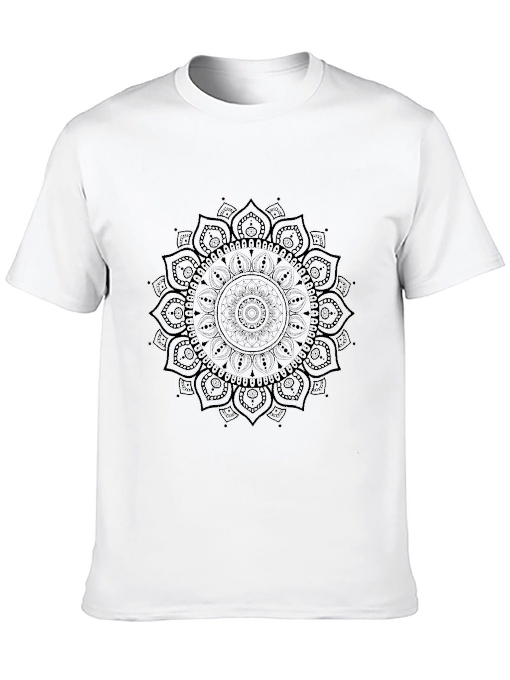 Black Mandala Print Tee - Stylish Graphic T-Shirt