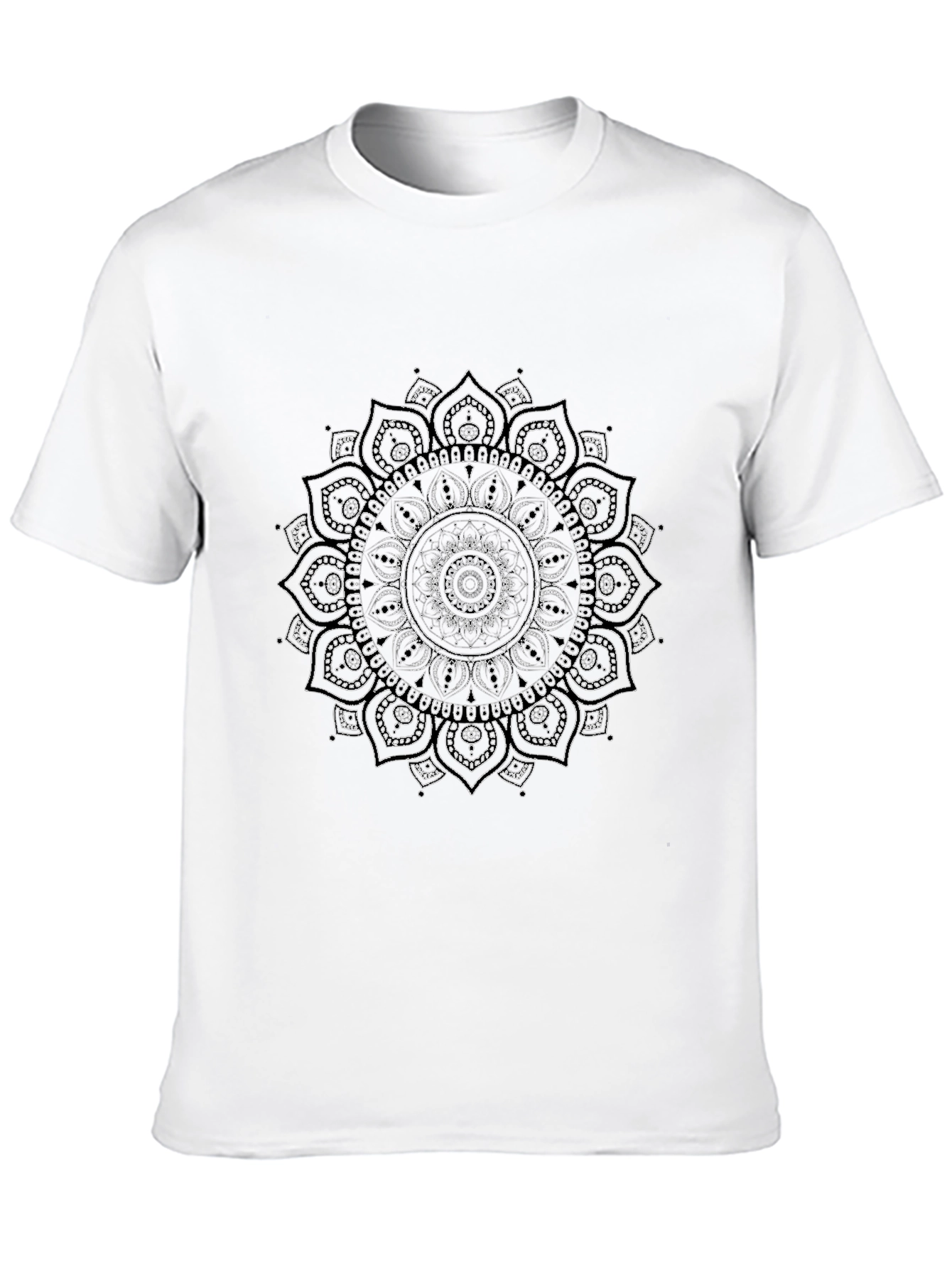 Black Mandala Print Tee - Stylish Graphic T-Shirt