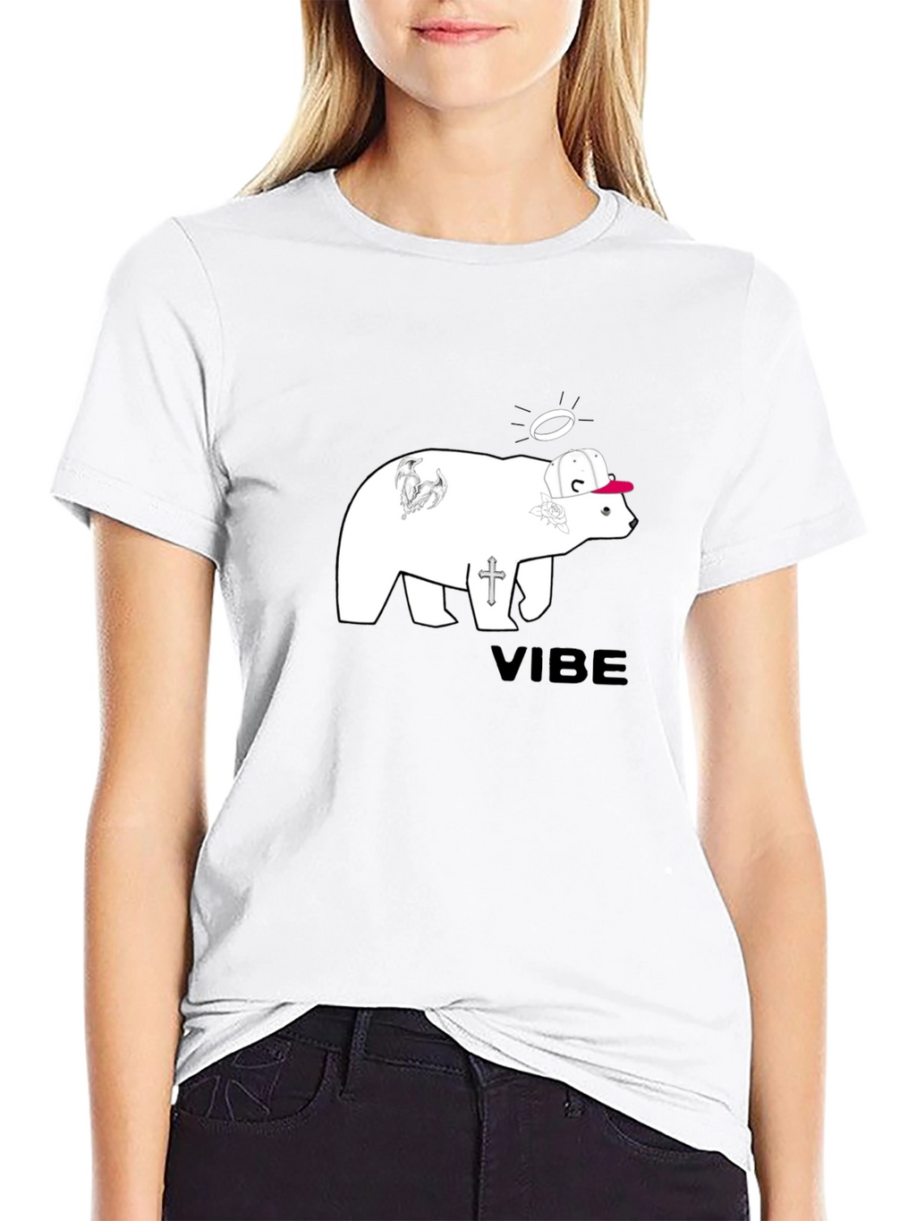 Vibe Bear Graphic Tee - Cool Streetwear Style