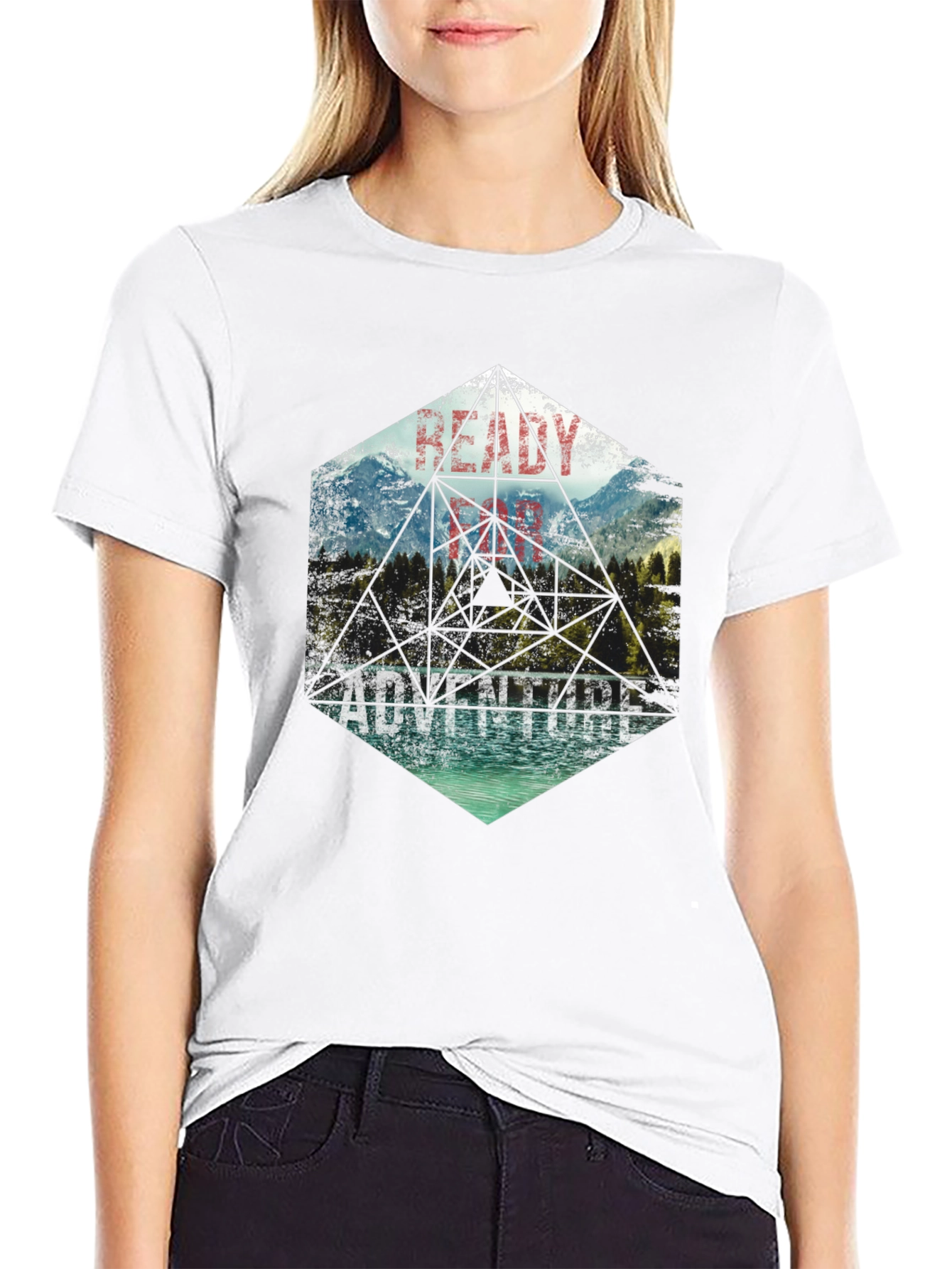 Adventure Ready Black Graphic Tee - Nature Design