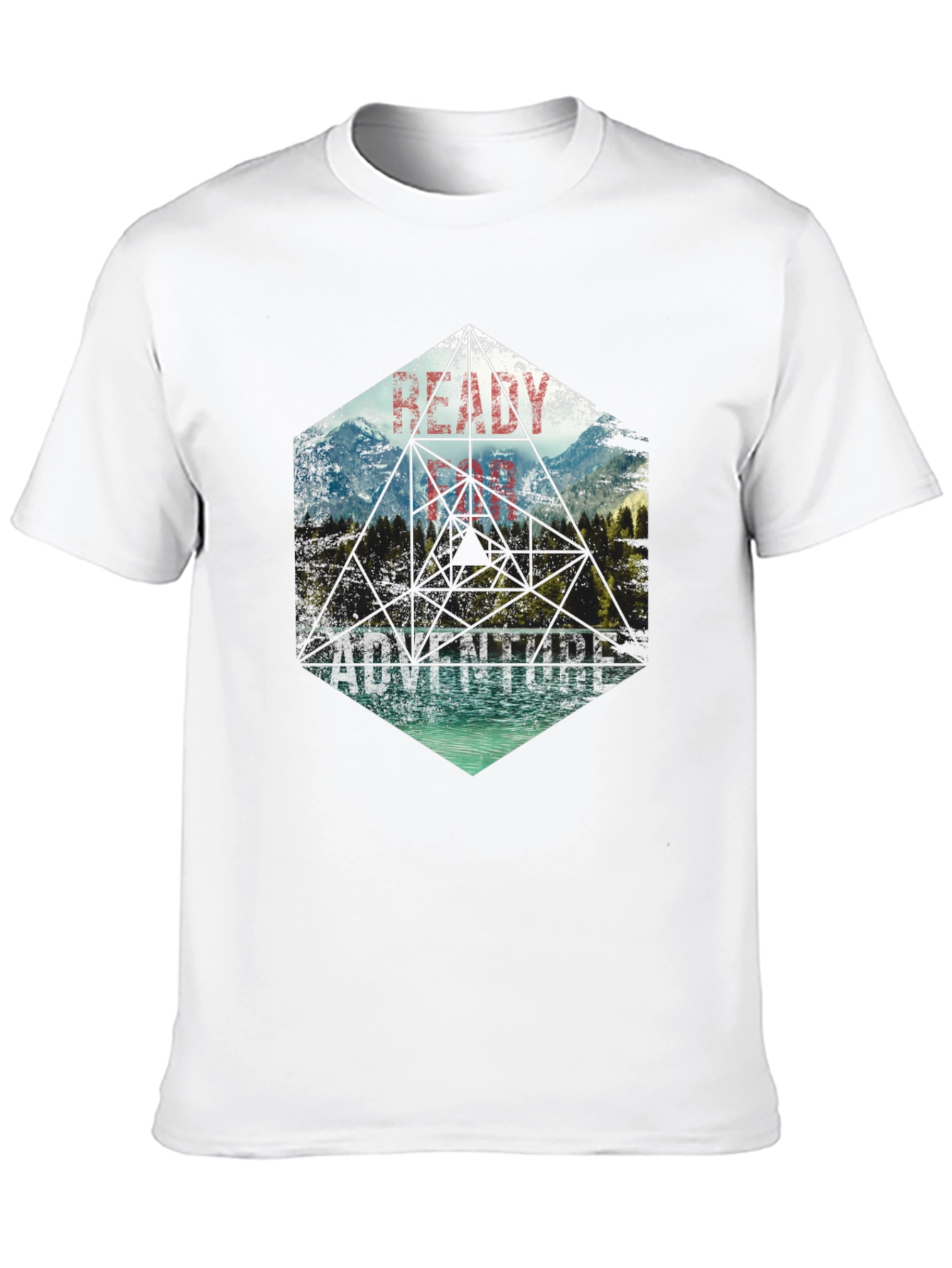 Adventure Ready Black Graphic Tee - Nature Design
