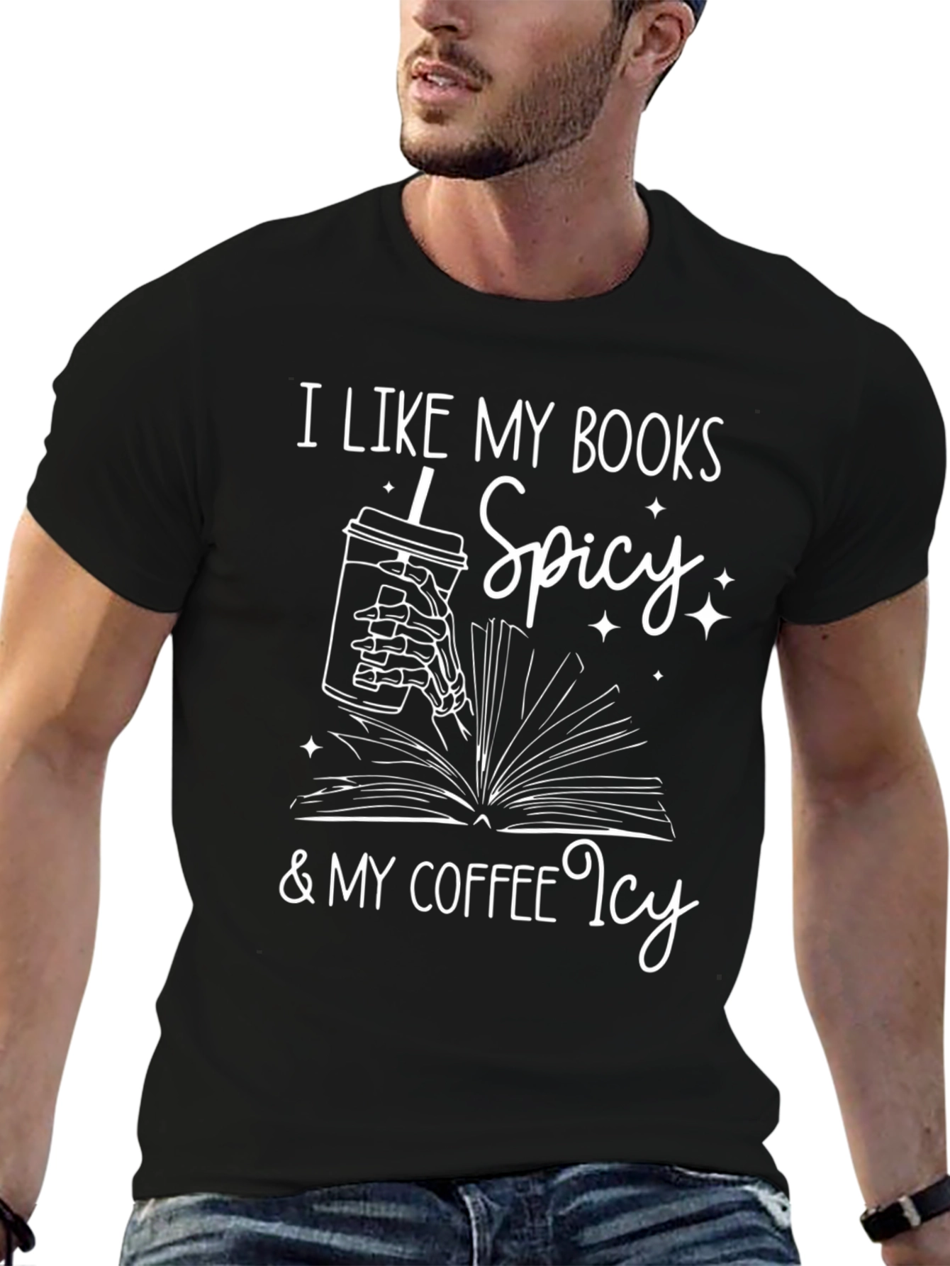 Spicy Books & Icy Coffee Graphic Tee