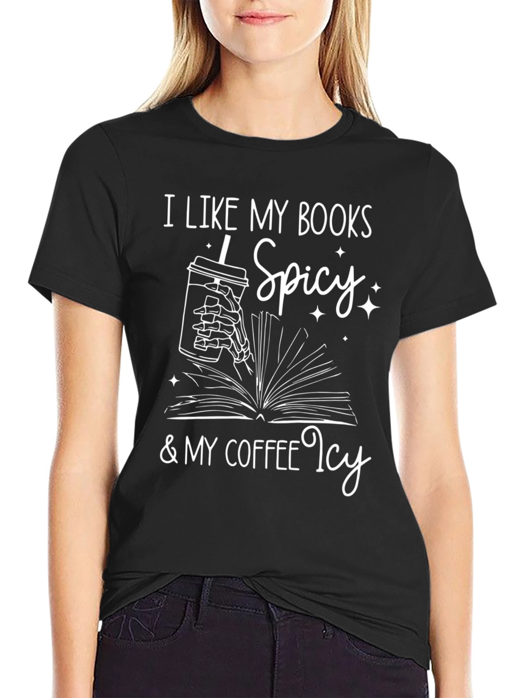Spicy Books & Icy Coffee Graphic Tee