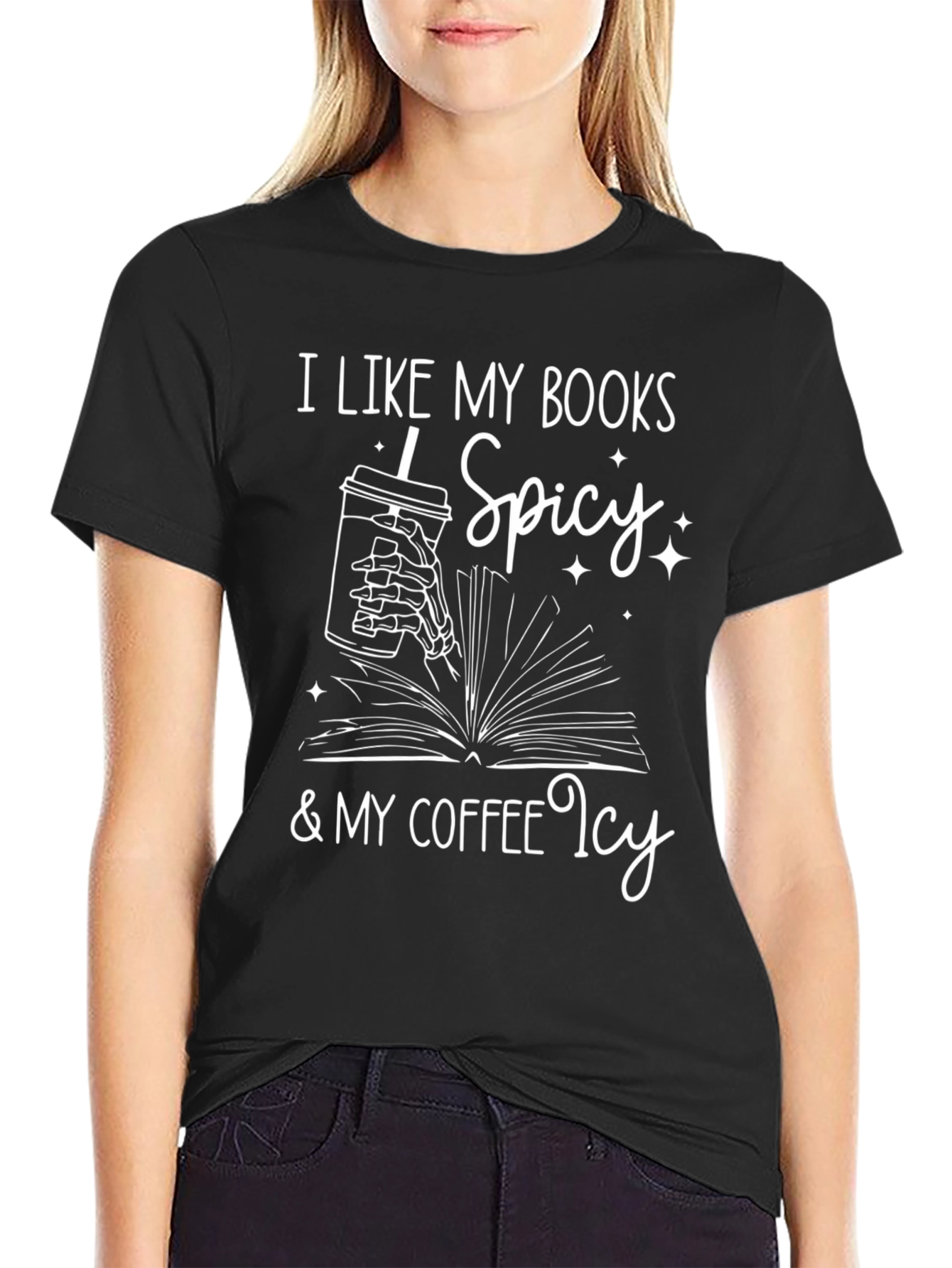 Spicy Books & Icy Coffee Graphic Tee