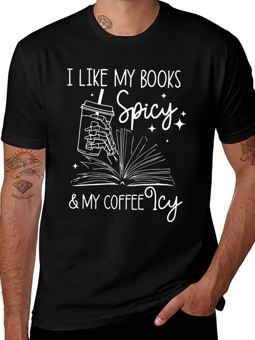 Spicy Books & Icy Coffee Graphic Tee