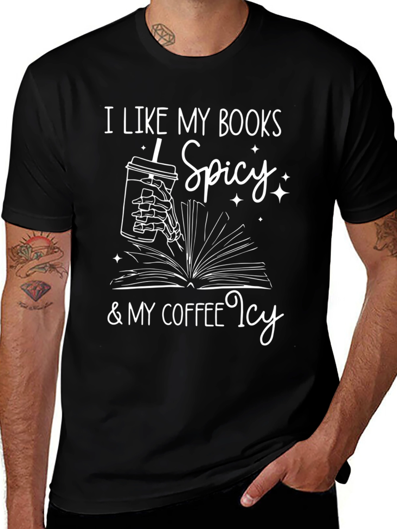 Spicy Books & Icy Coffee Graphic Tee