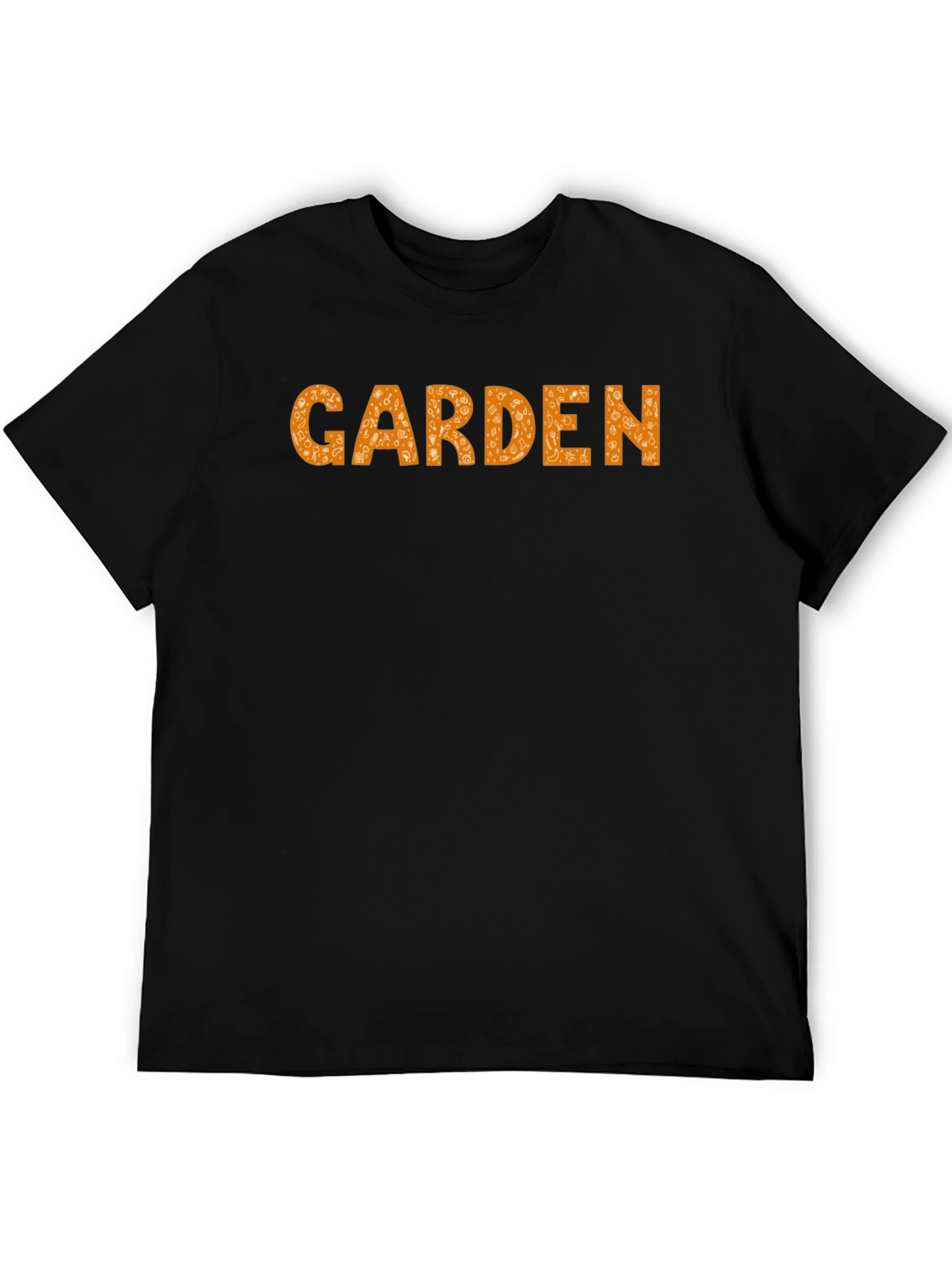 Garden Graphic Print Black Casual Tee