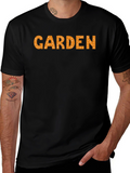 Garden Graphic Print Black Casual Tee