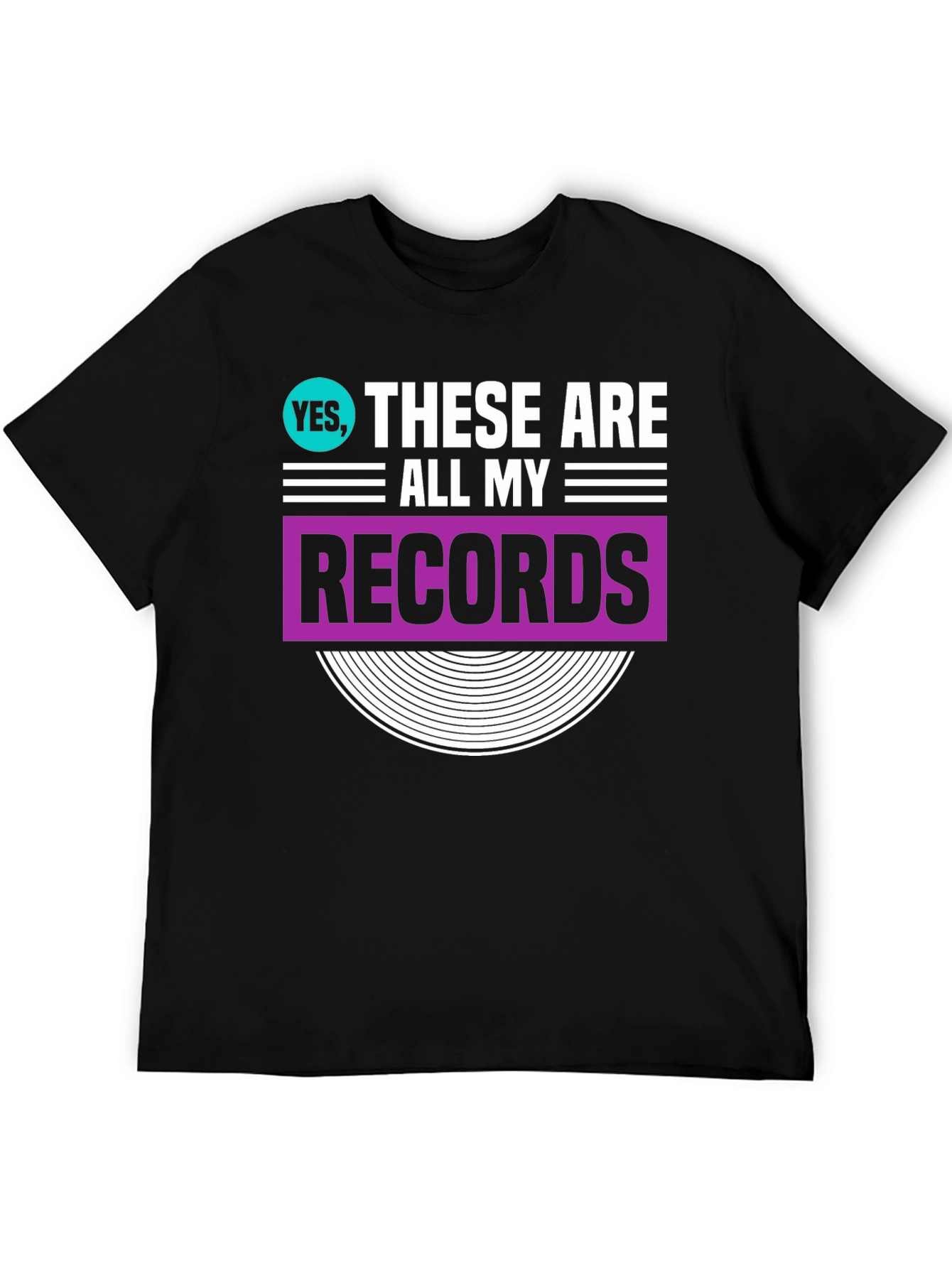 Retro Vinyl Records T-Shirt - Music Lover Tee