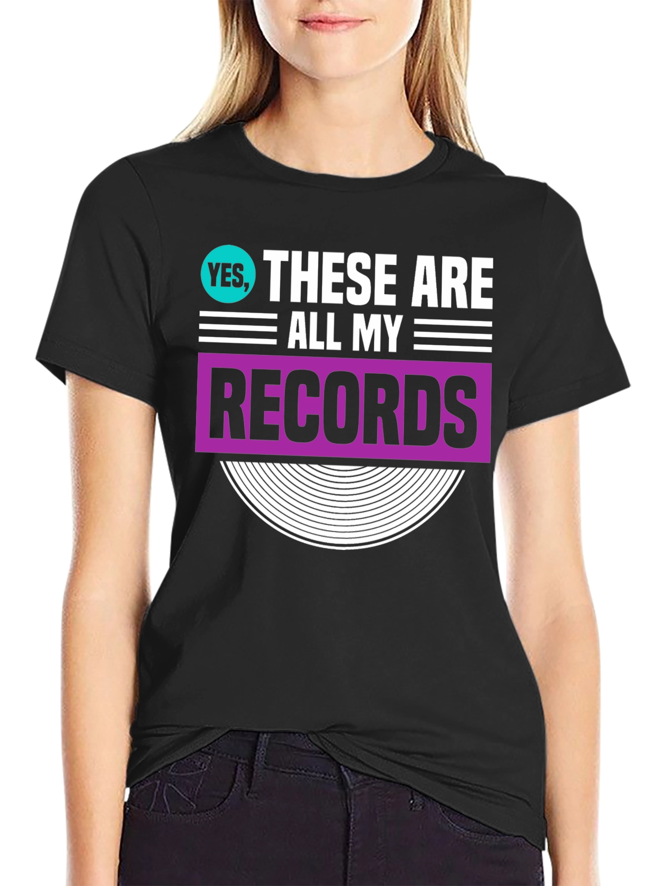 Retro Vinyl Records T-Shirt - Music Lover Tee