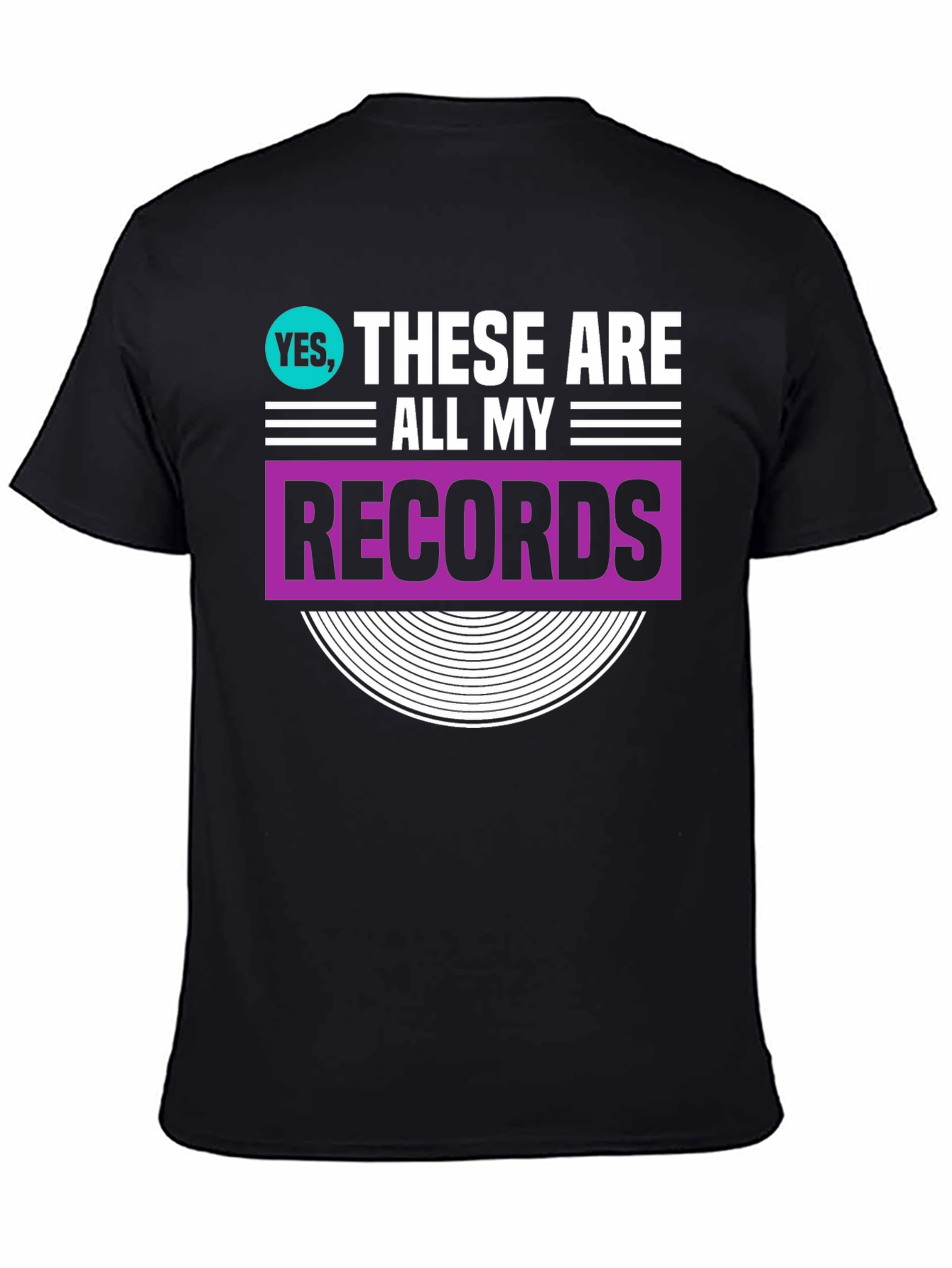 Retro Vinyl Records T-Shirt - Music Lover Tee