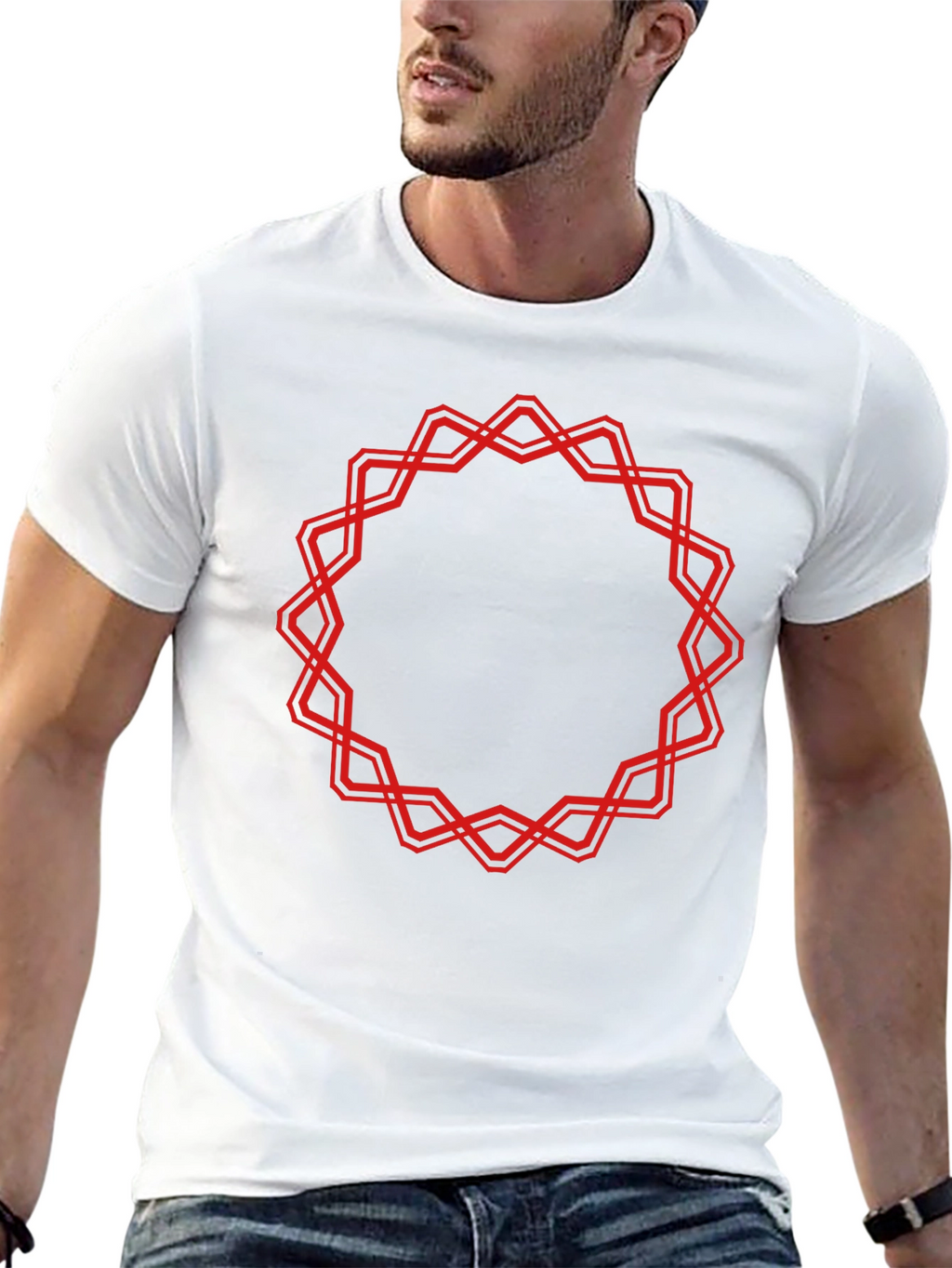 Geometric Circle Graphic Tee - Bold Statement T-Shirt