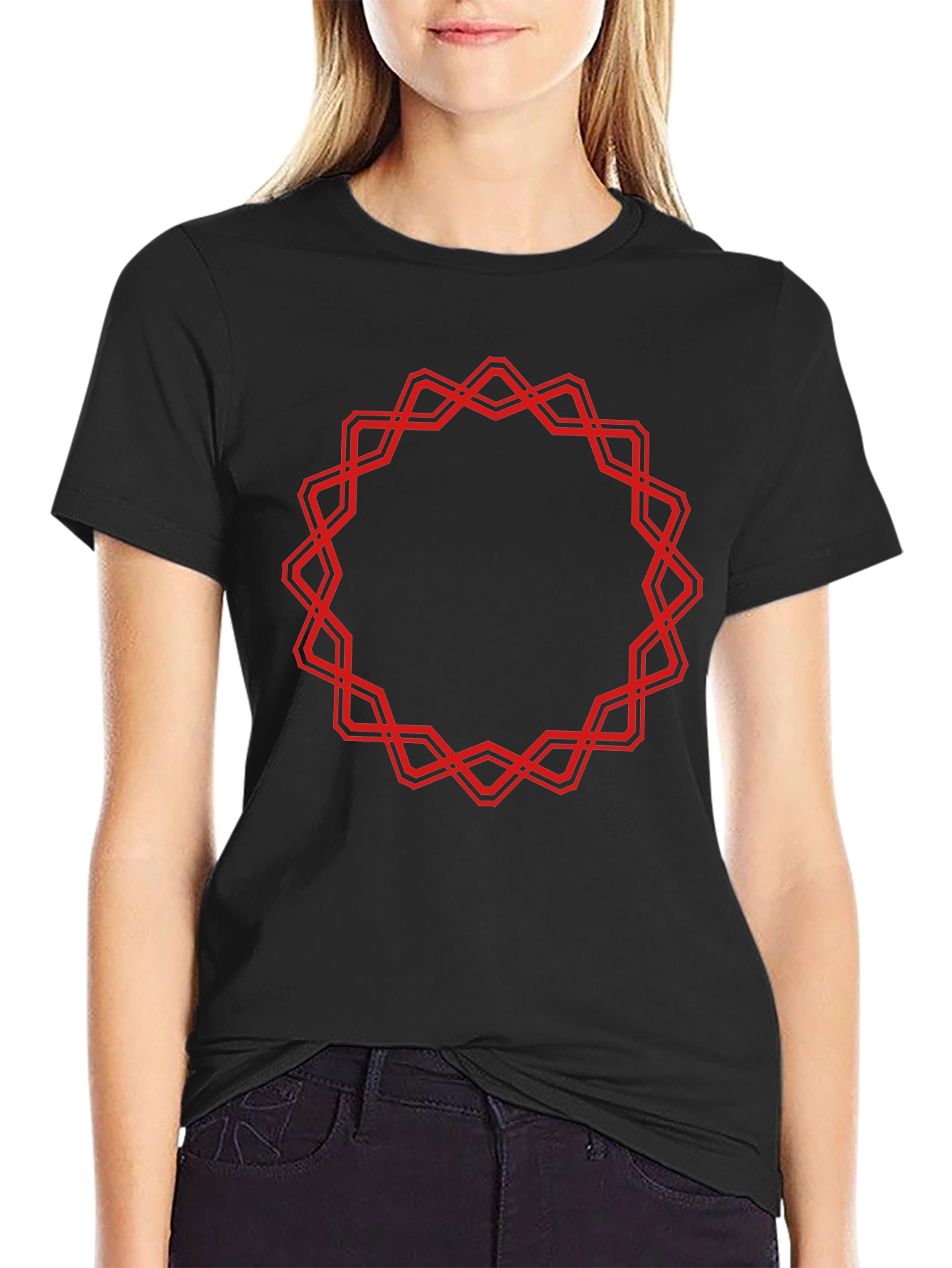 Geometric Circle Graphic Tee - Bold Statement T-Shirt
