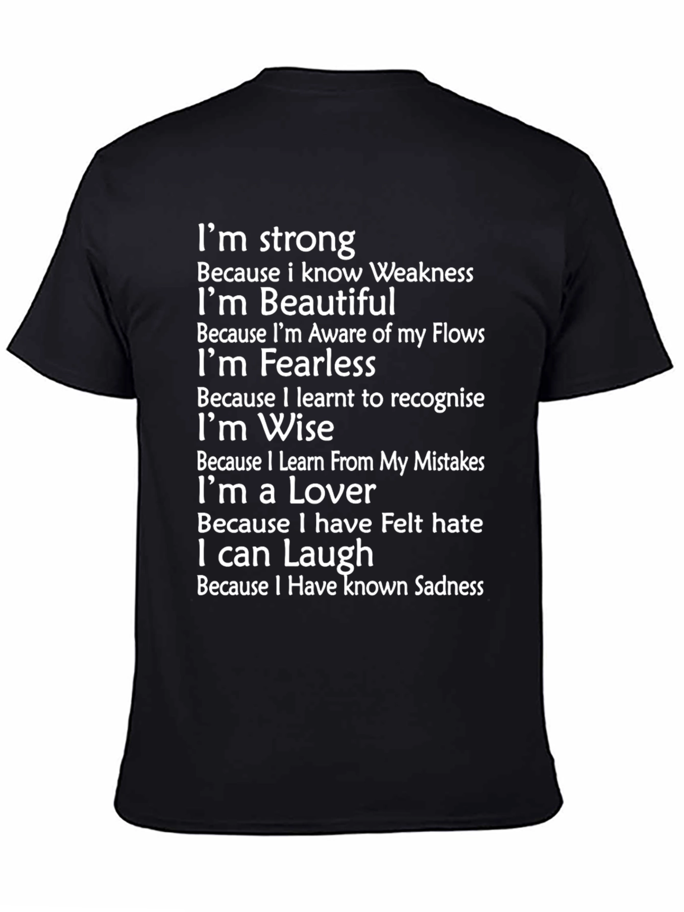 Inspirational Graphic Tee - Strong Beautiful Fearless