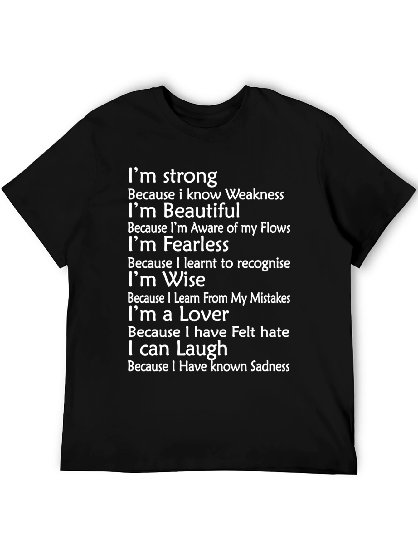 Inspirational Graphic Tee - Strong Beautiful Fearless